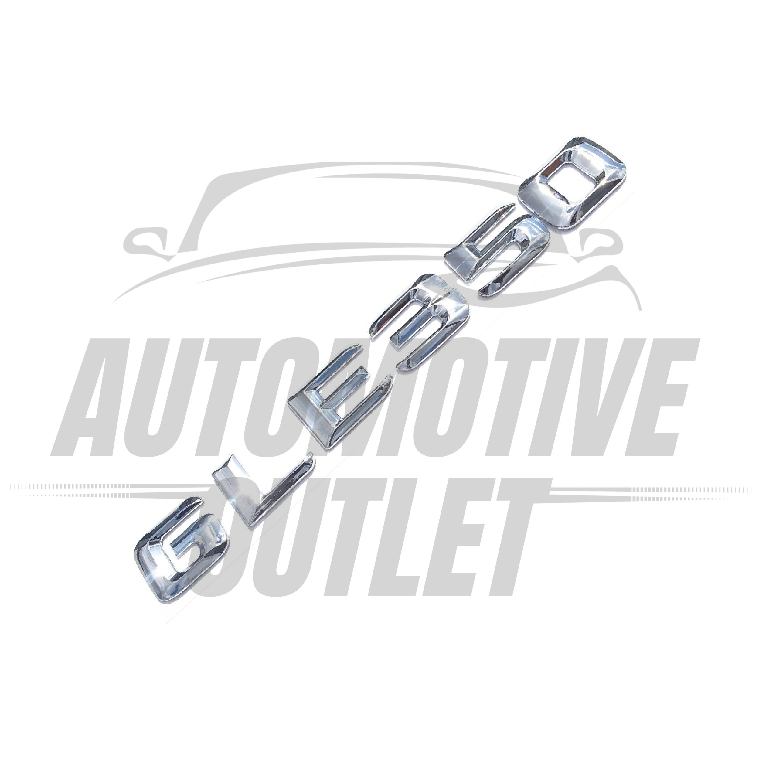 GLE350-CH Lettering Rear Boot Lid Trunk Badge Emblem For Mercedes-Benz GLE, Chrome 3