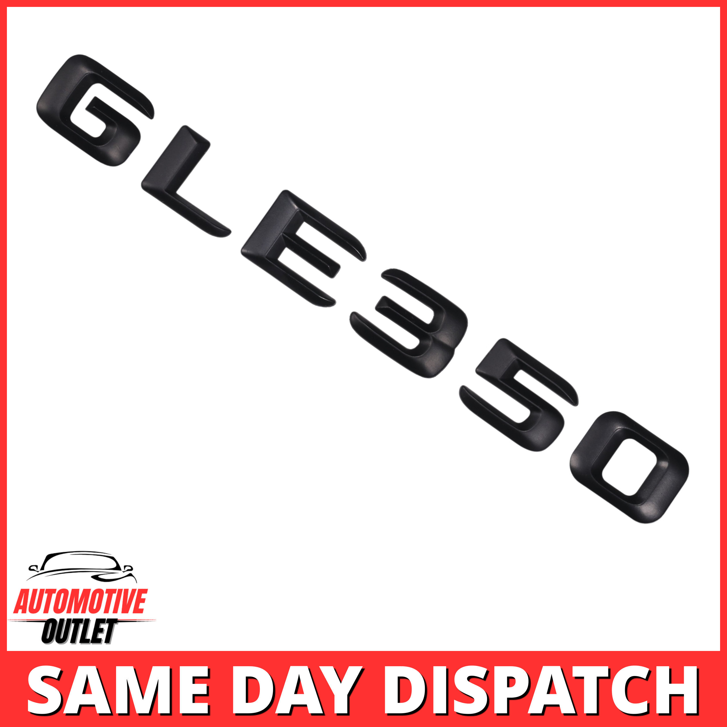 GLE350-MB Lettering Rear Boot Lid Trunk Badge Emblem For Mercedes-Benz GLE, Matt Black