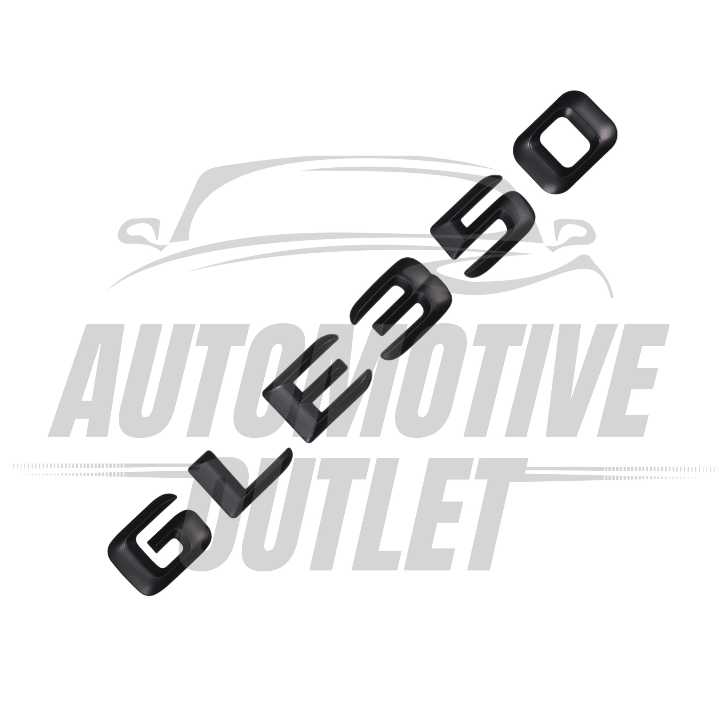 GLE350-MB Lettering Rear Boot Lid Trunk Badge Emblem For Mercedes-Benz GLE, Matt Black 3
