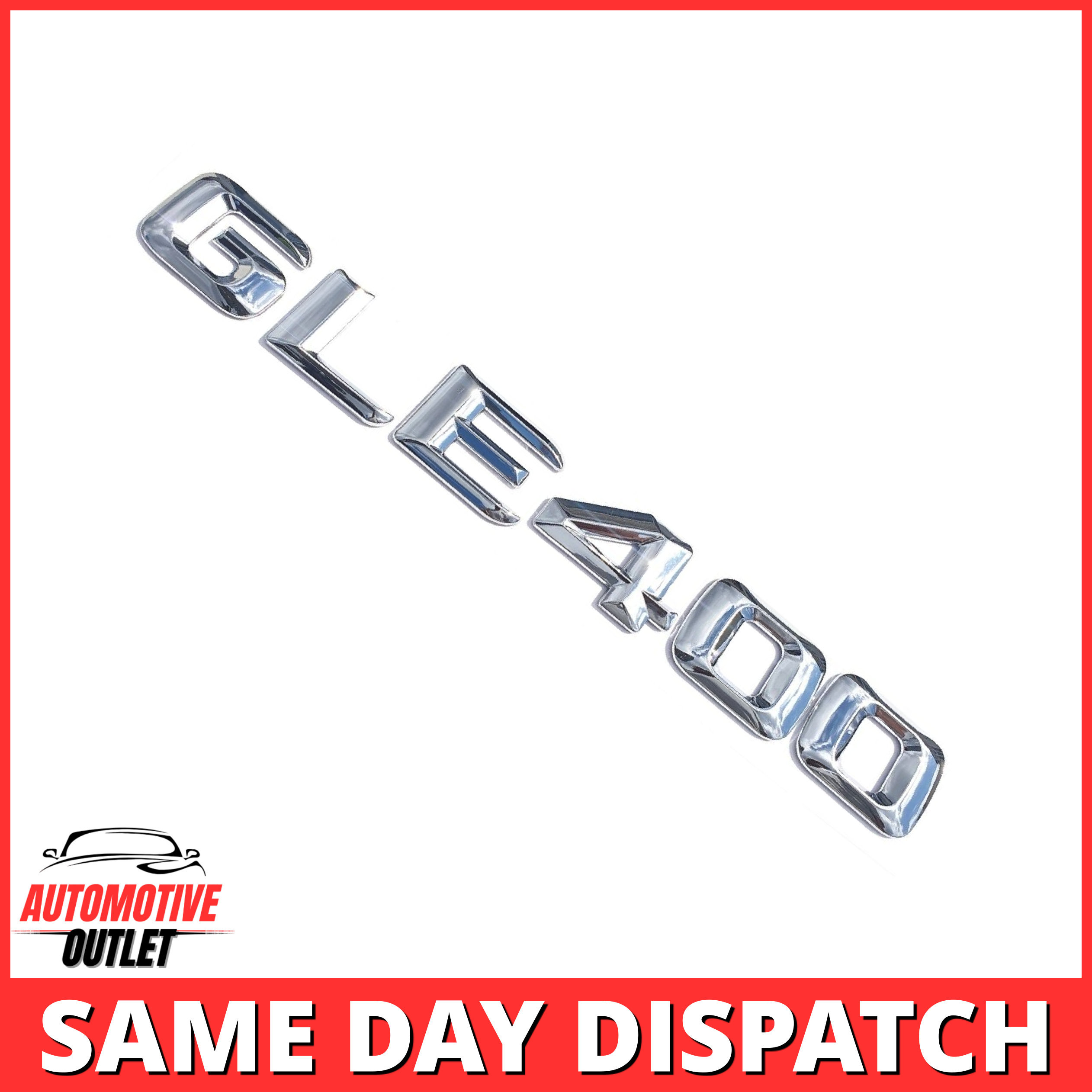 GLE400-CH Lettering Rear Boot Lid Trunk Badge Emblem For Mercedes-Benz GLE, Chrome