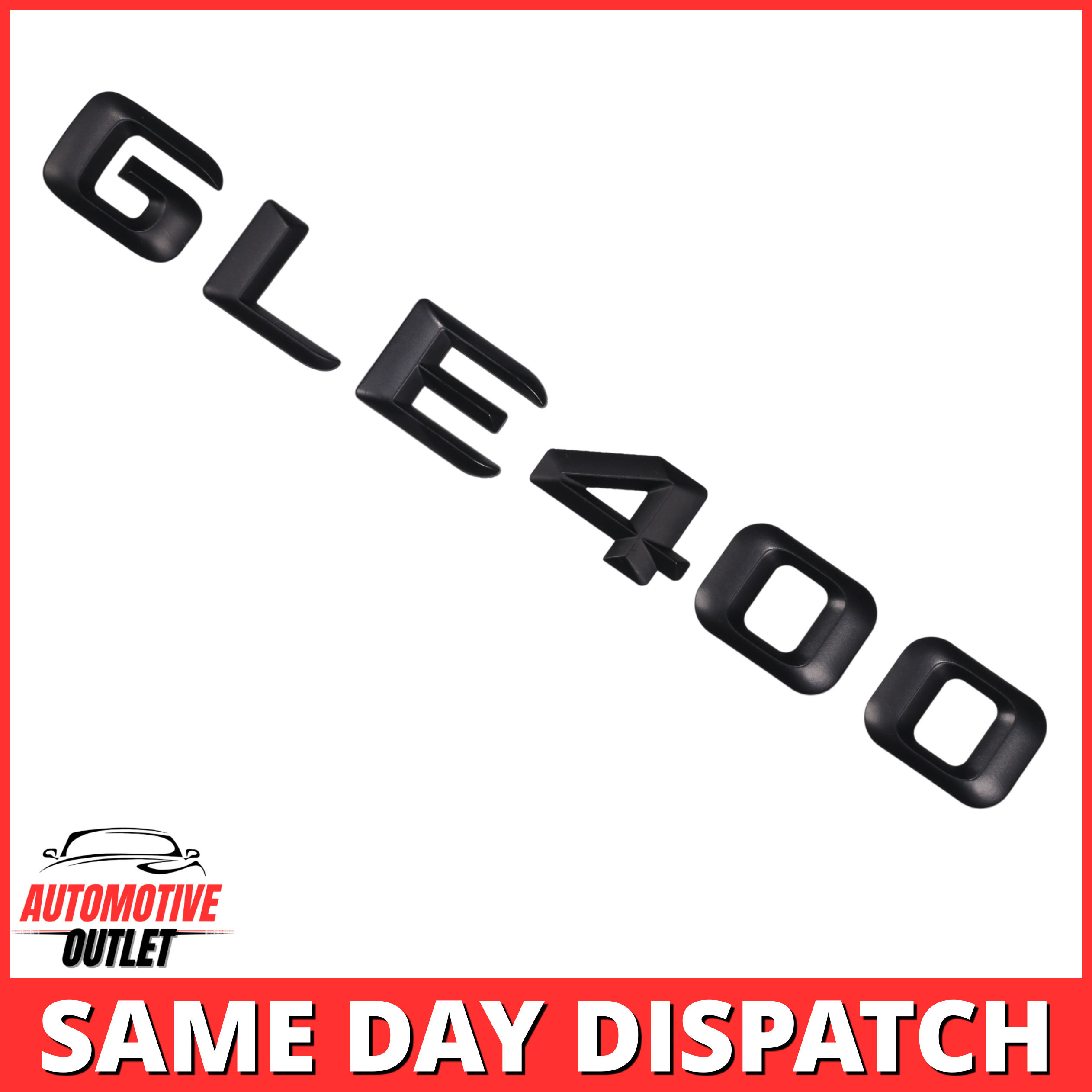 GLE400-MB Lettering Rear Boot Lid Trunk Badge Emblem For Mercedes-Benz GLE, Matt Black