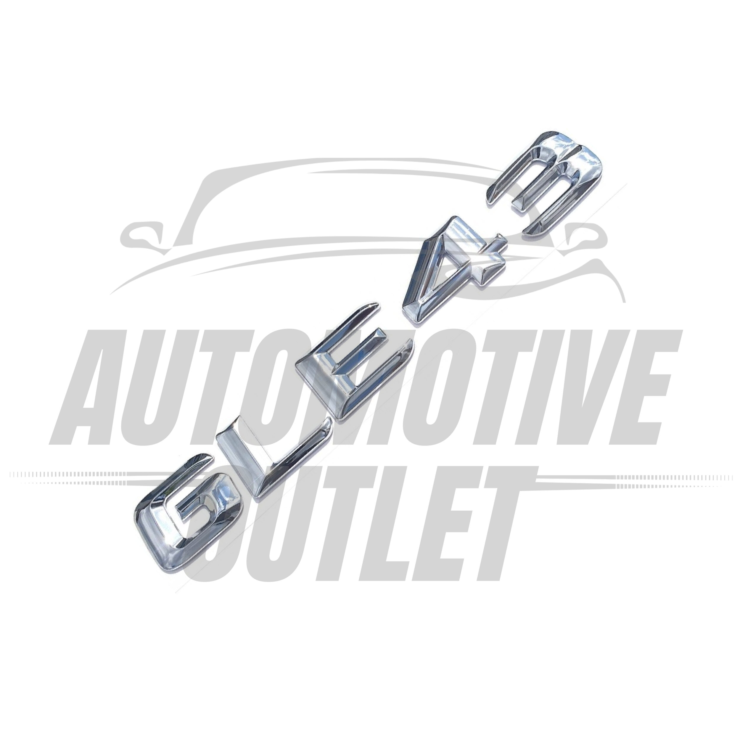 GLE43-CH Lettering Rear Boot Lid Trunk Badge Emblem For Mercedes-Benz GLE, Chrome 3