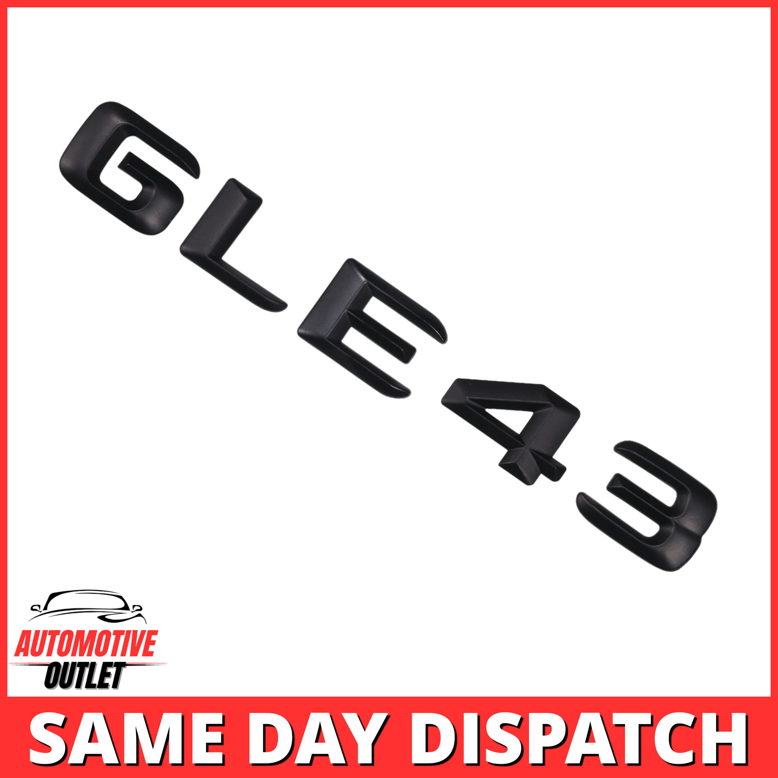 GLE43-MB Lettering Rear Boot Lid Trunk Badge Emblem For Mercedes-Benz GLE, Matt Black