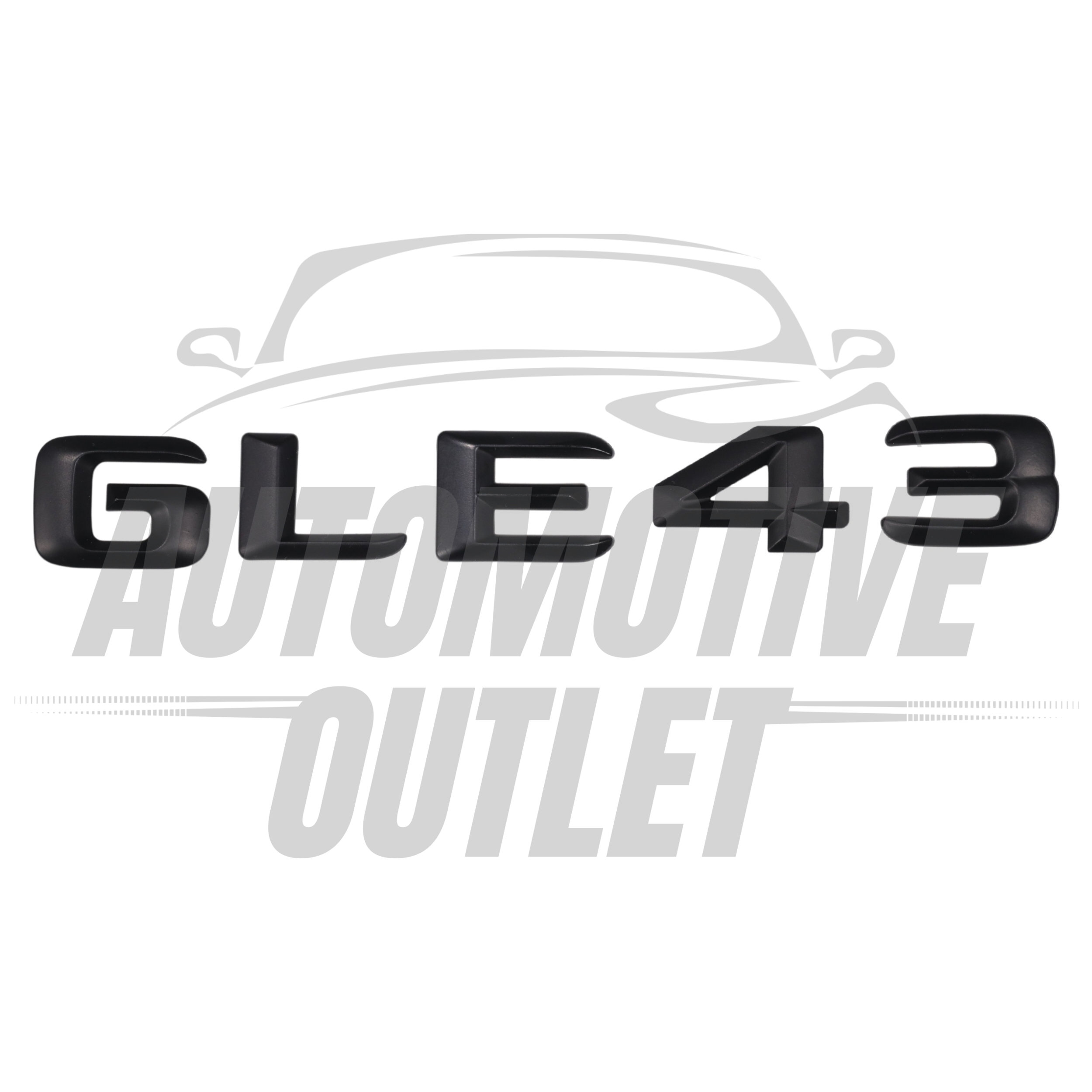 GLE43-MB Lettering Rear Boot Lid Trunk Badge Emblem For Mercedes-Benz GLE, Matt Black 2