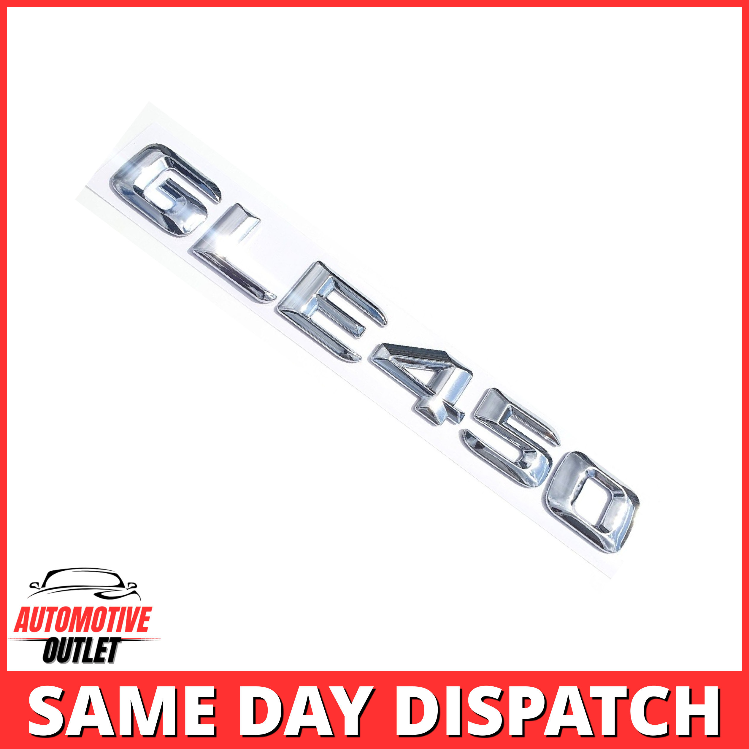 GLE450-CH Lettering Rear Boot Lid Trunk Badge Emblem For Mercedes-Benz GLE, Chrome