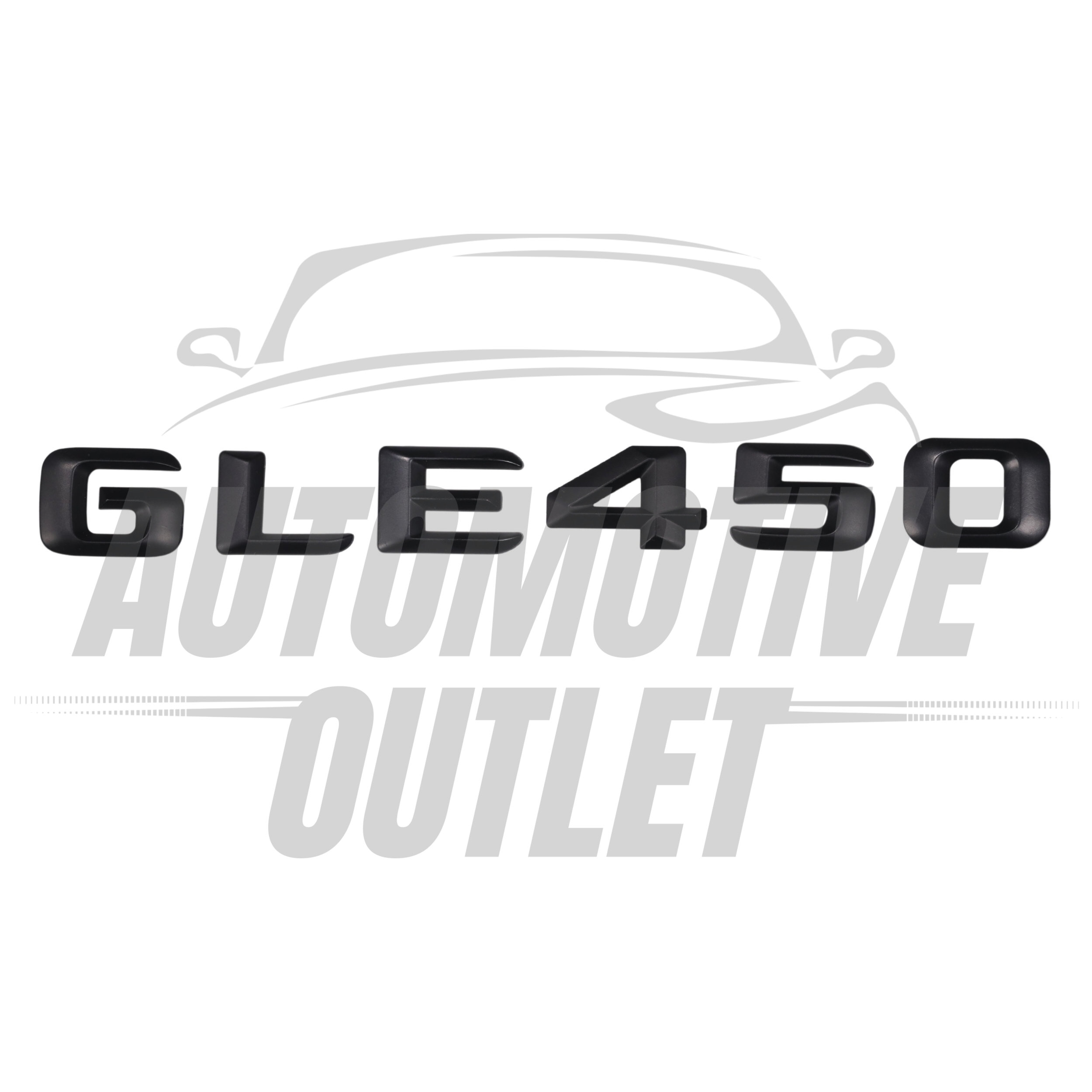 GLE450-MB Lettering Rear Boot Lid Trunk Badge Emblem For Mercedes-Benz GLE, Matt Black 2