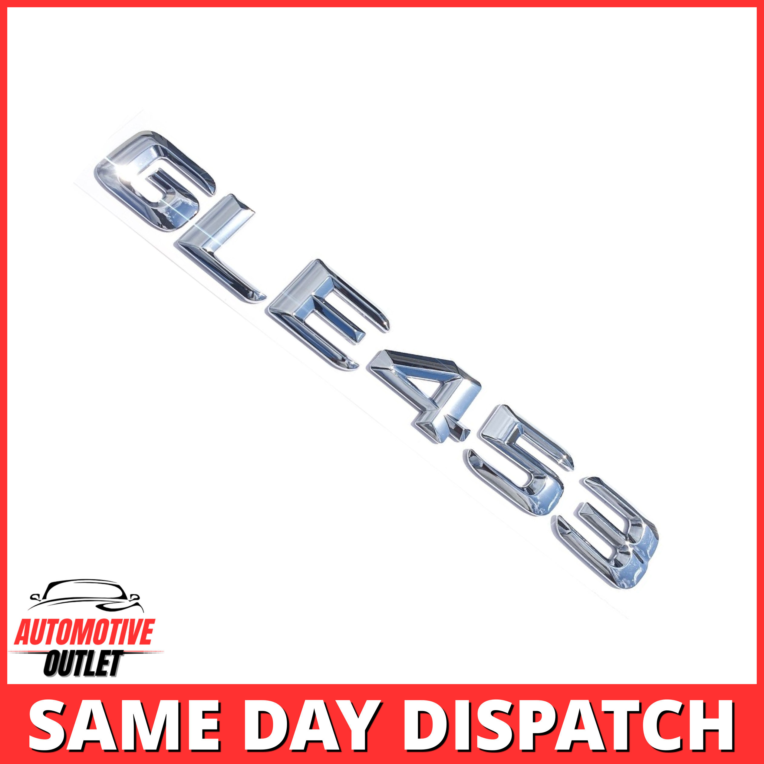 GLE453-CH Lettering Rear Boot Lid Trunk Badge Emblem For Mercedes-Benz GLE, Chrome