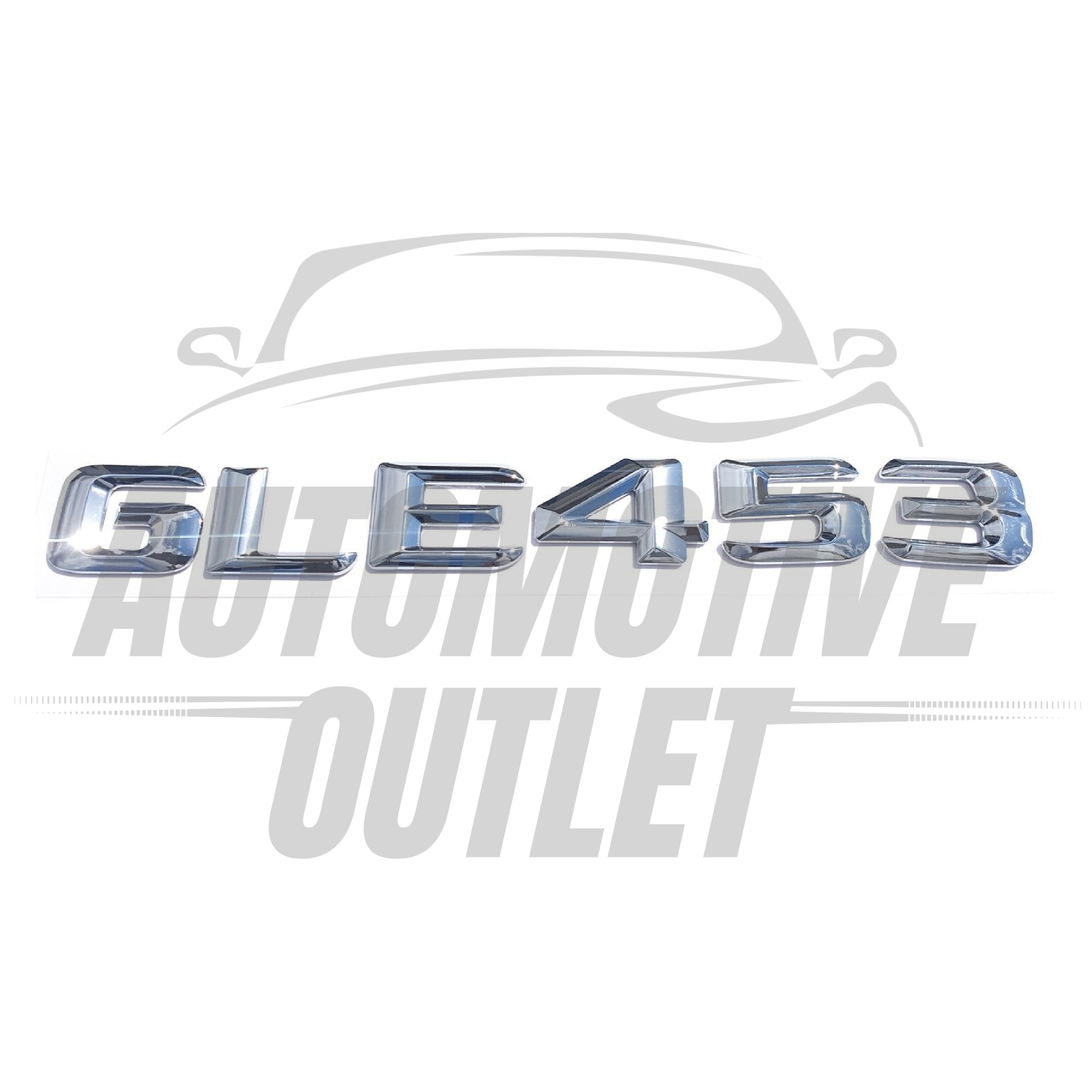 GLE453-CH Lettering Rear Boot Lid Trunk Badge Emblem For Mercedes-Benz GLE, Chrome 2