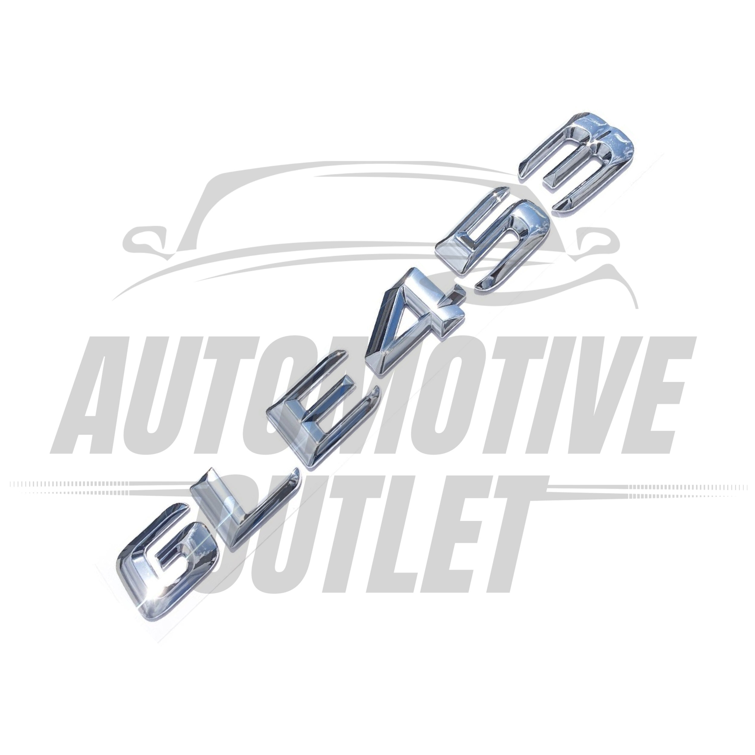 GLE453-CH Lettering Rear Boot Lid Trunk Badge Emblem For Mercedes-Benz GLE, Chrome 3