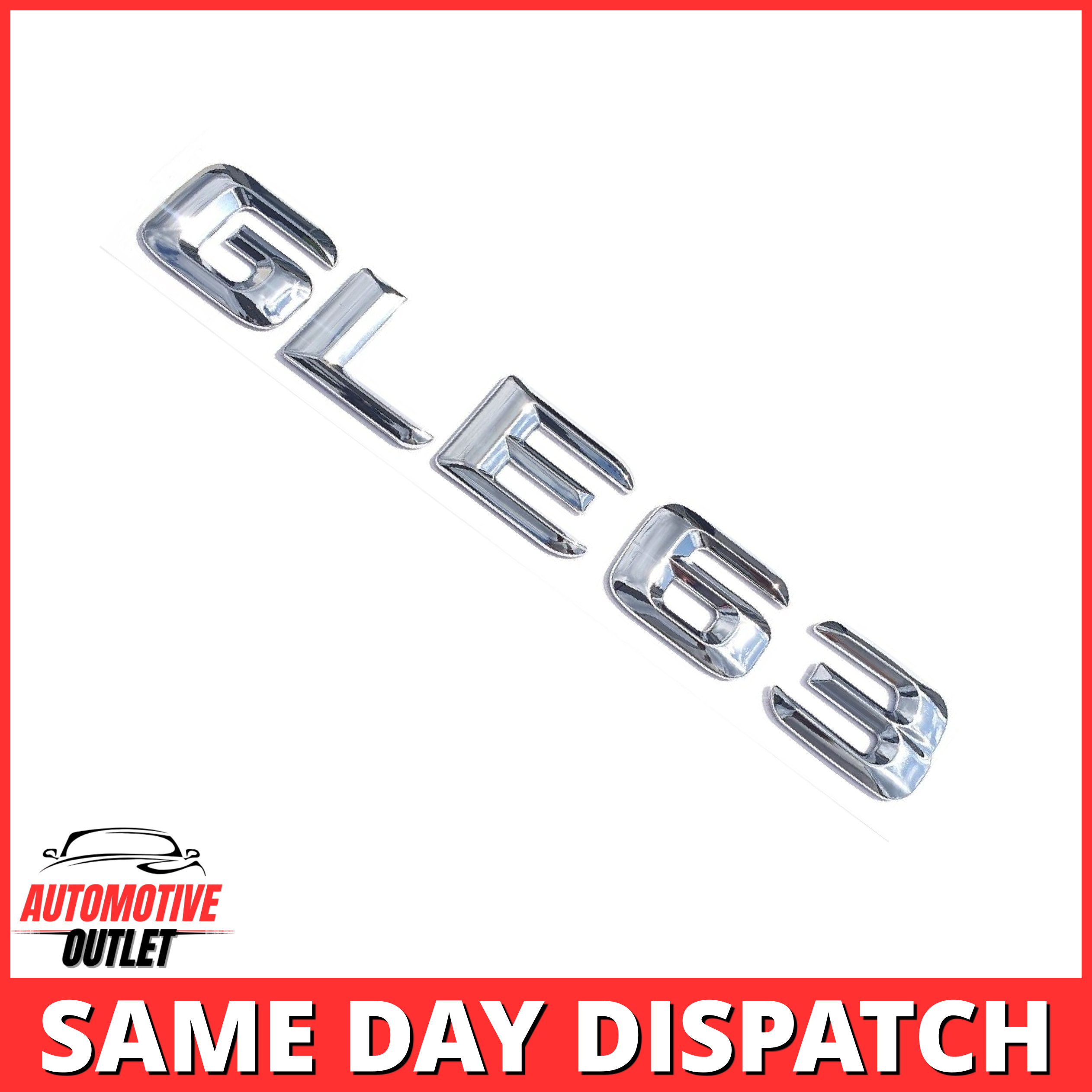 GLE63-CH Lettering Rear Boot Lid Trunk Badge Emblem For Mercedes-Benz GLE, Chrome