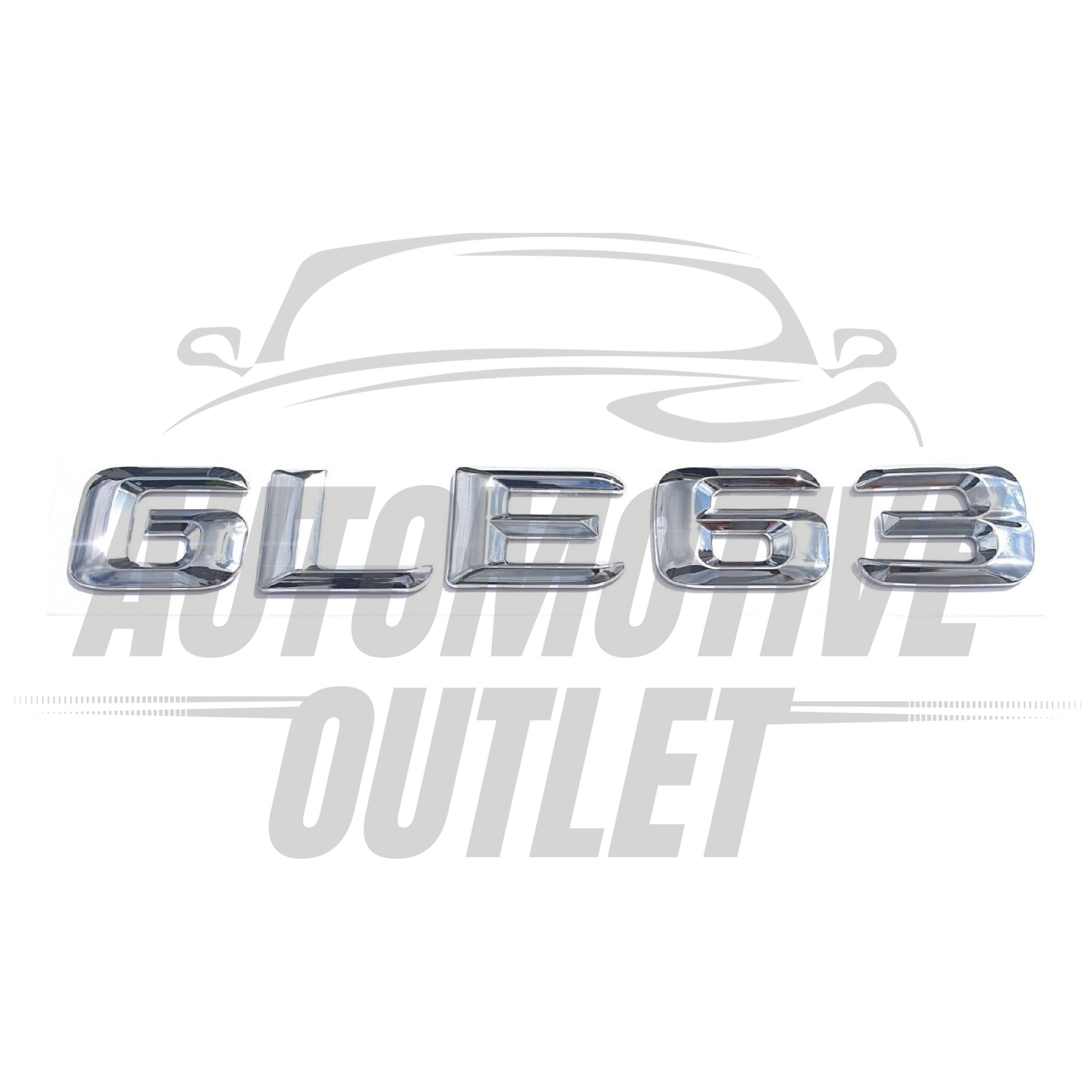 GLE63-CH Lettering Rear Boot Lid Trunk Badge Emblem For Mercedes-Benz GLE, Chrome 2