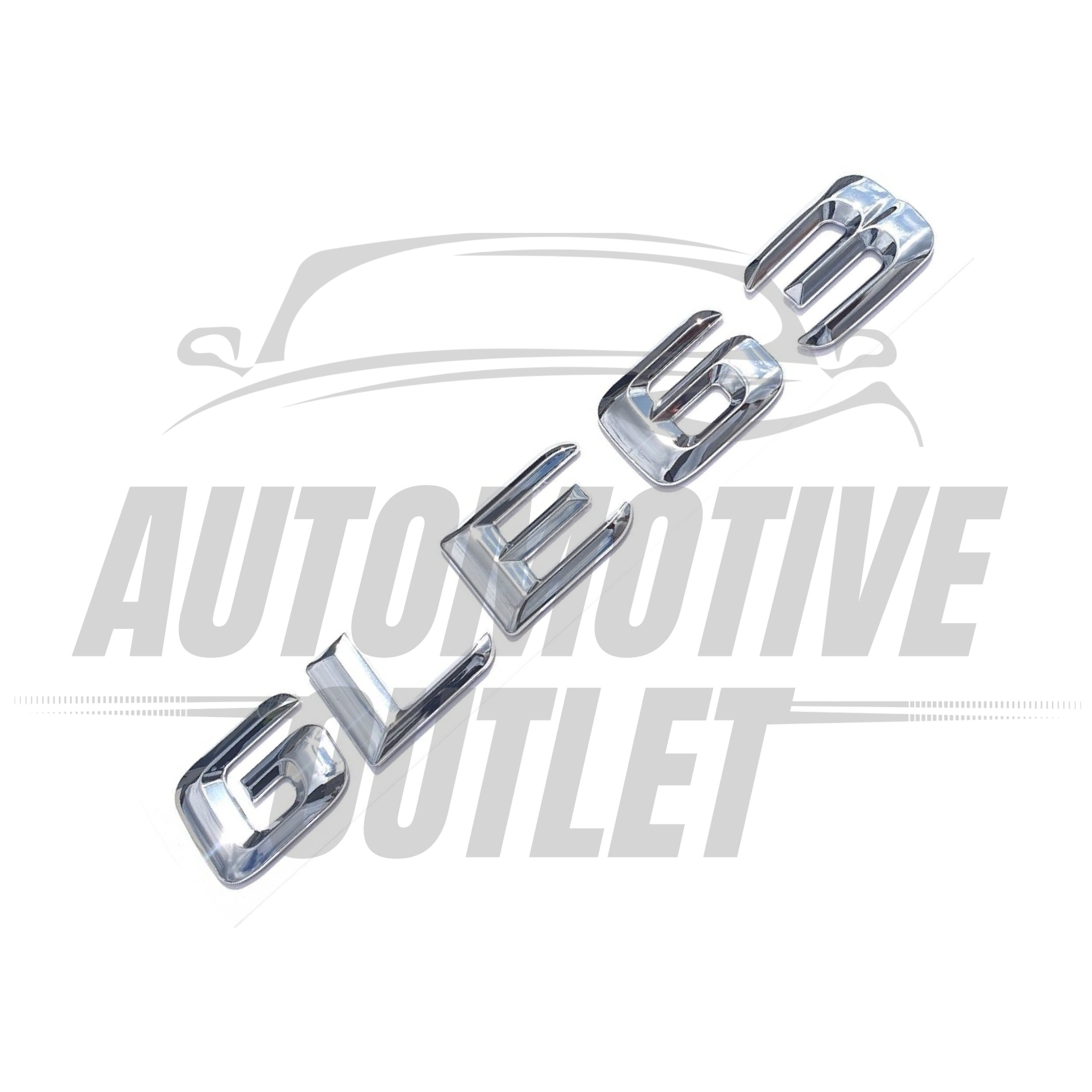 GLE63-CH Lettering Rear Boot Lid Trunk Badge Emblem For Mercedes-Benz GLE, Chrome 3