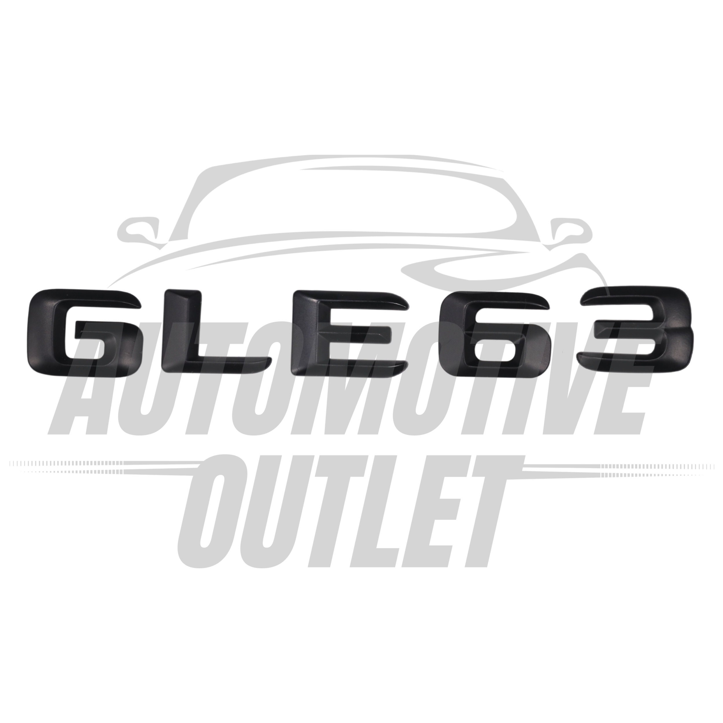 GLE63-MB Lettering Rear Boot Lid Trunk Badge Emblem For Mercedes-Benz GLE, Matt Black 2