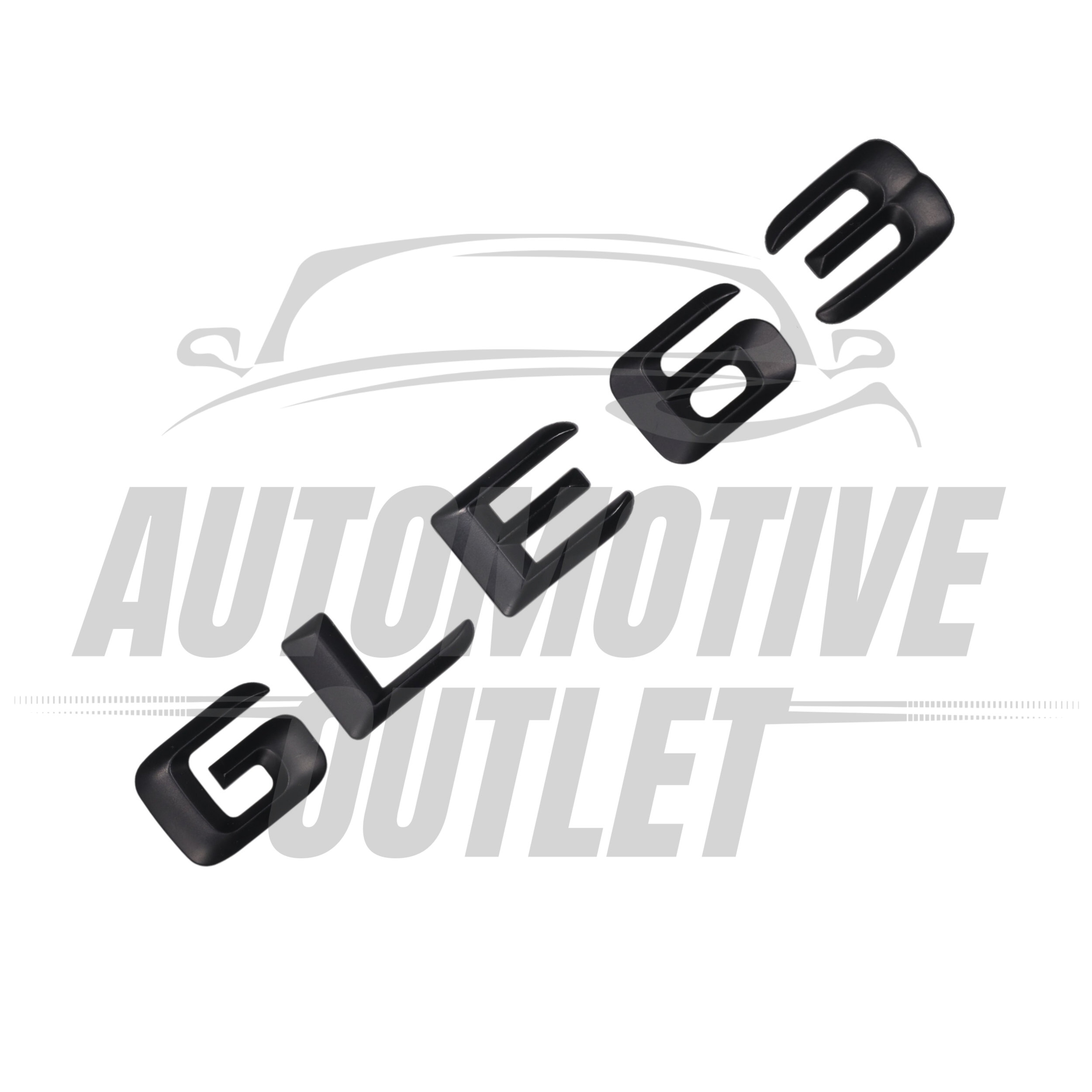 GLE63-MB Lettering Rear Boot Lid Trunk Badge Emblem For Mercedes-Benz GLE, Matt Black 3