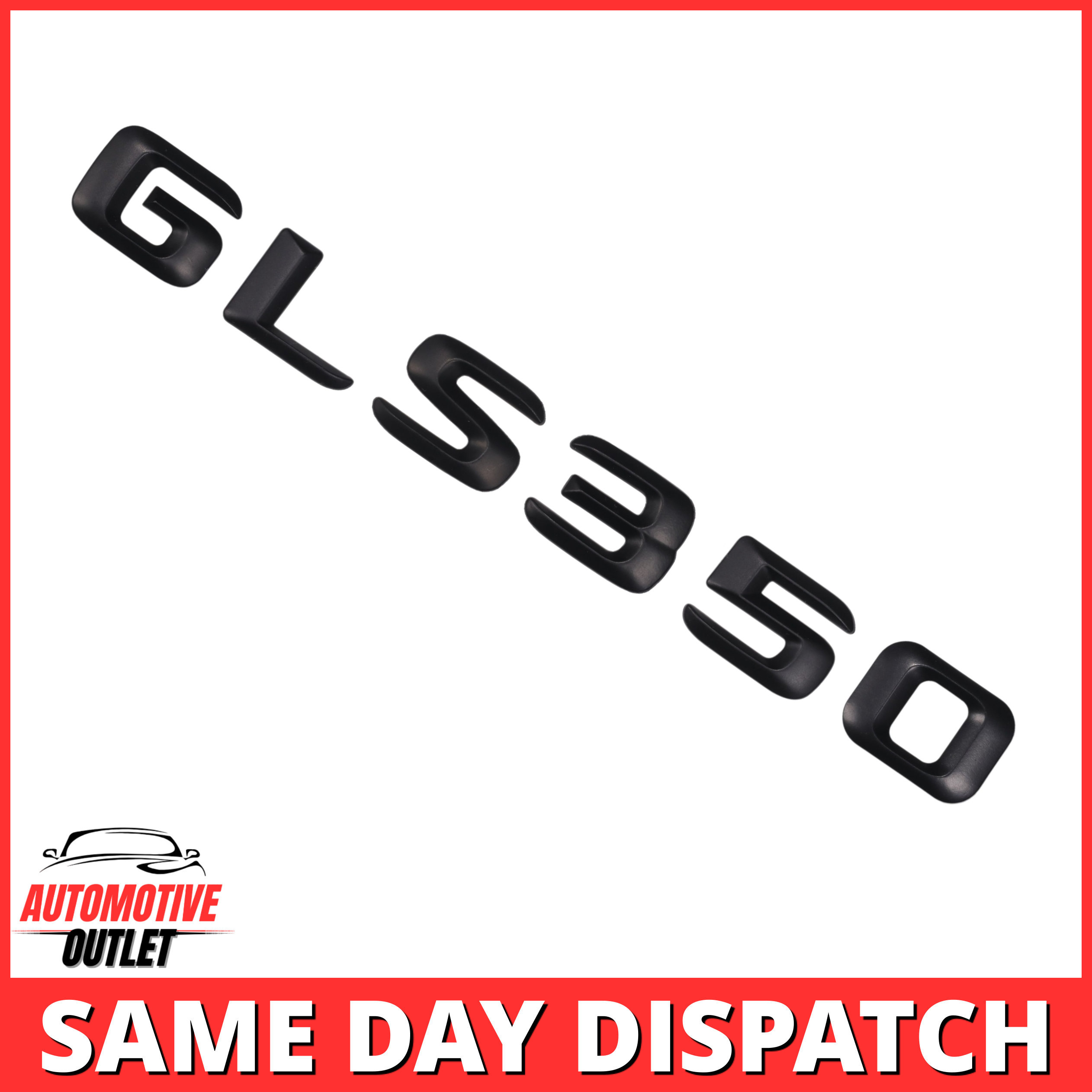 GLS350-MB Lettering Rear Boot Lid Trunk Badge Emblem For Mercedes-Benz GLS, Matt Black