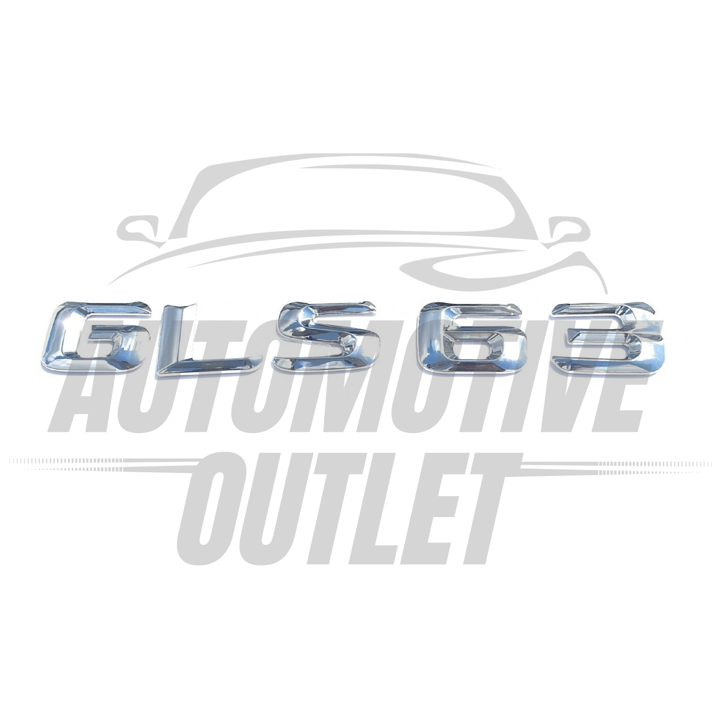 GLS63-CH Lettering Rear Boot Lid Trunk Badge Emblem For Mercedes-Benz GLS, Chrome 2