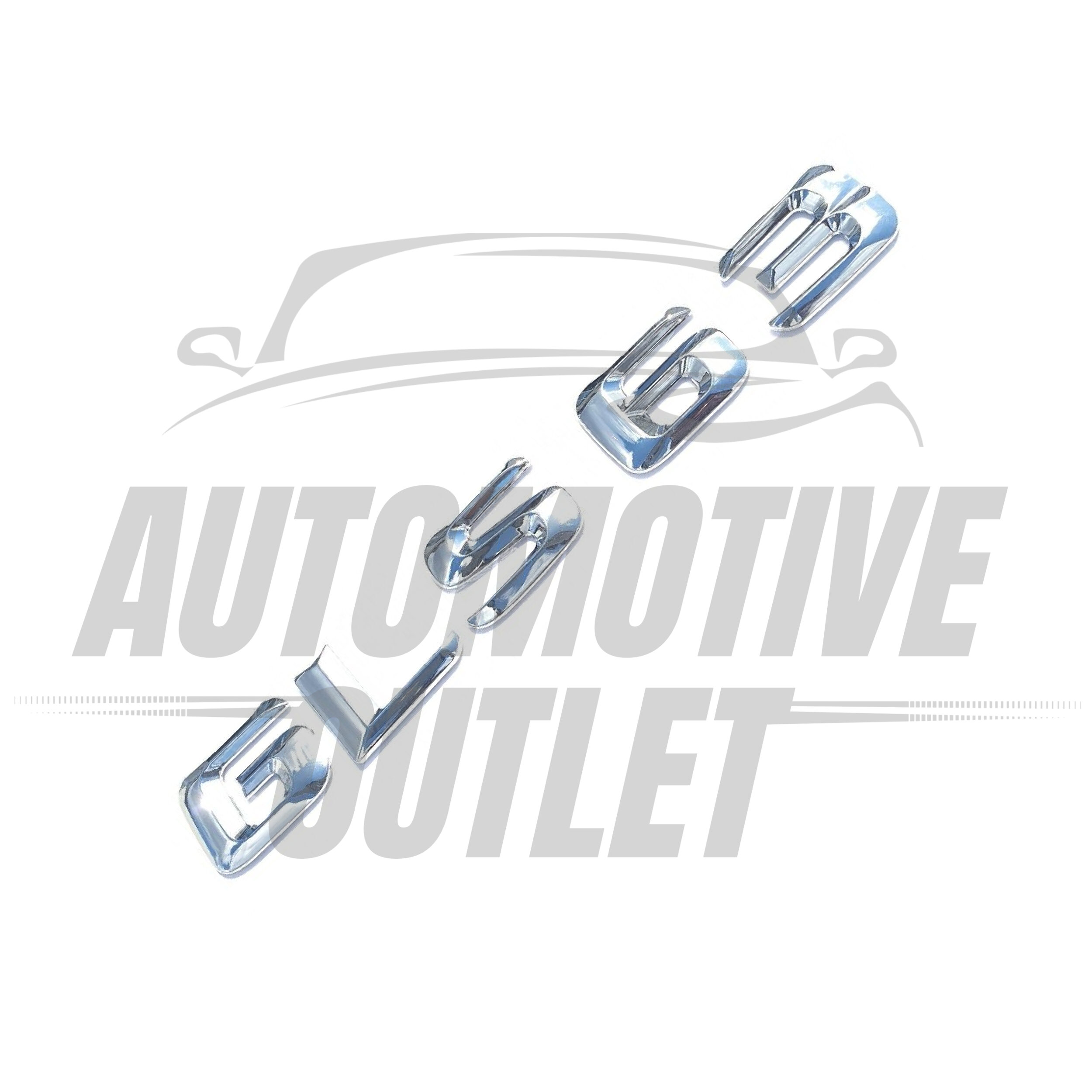 GLS63-CH Lettering Rear Boot Lid Trunk Badge Emblem For Mercedes-Benz GLS, Chrome 3