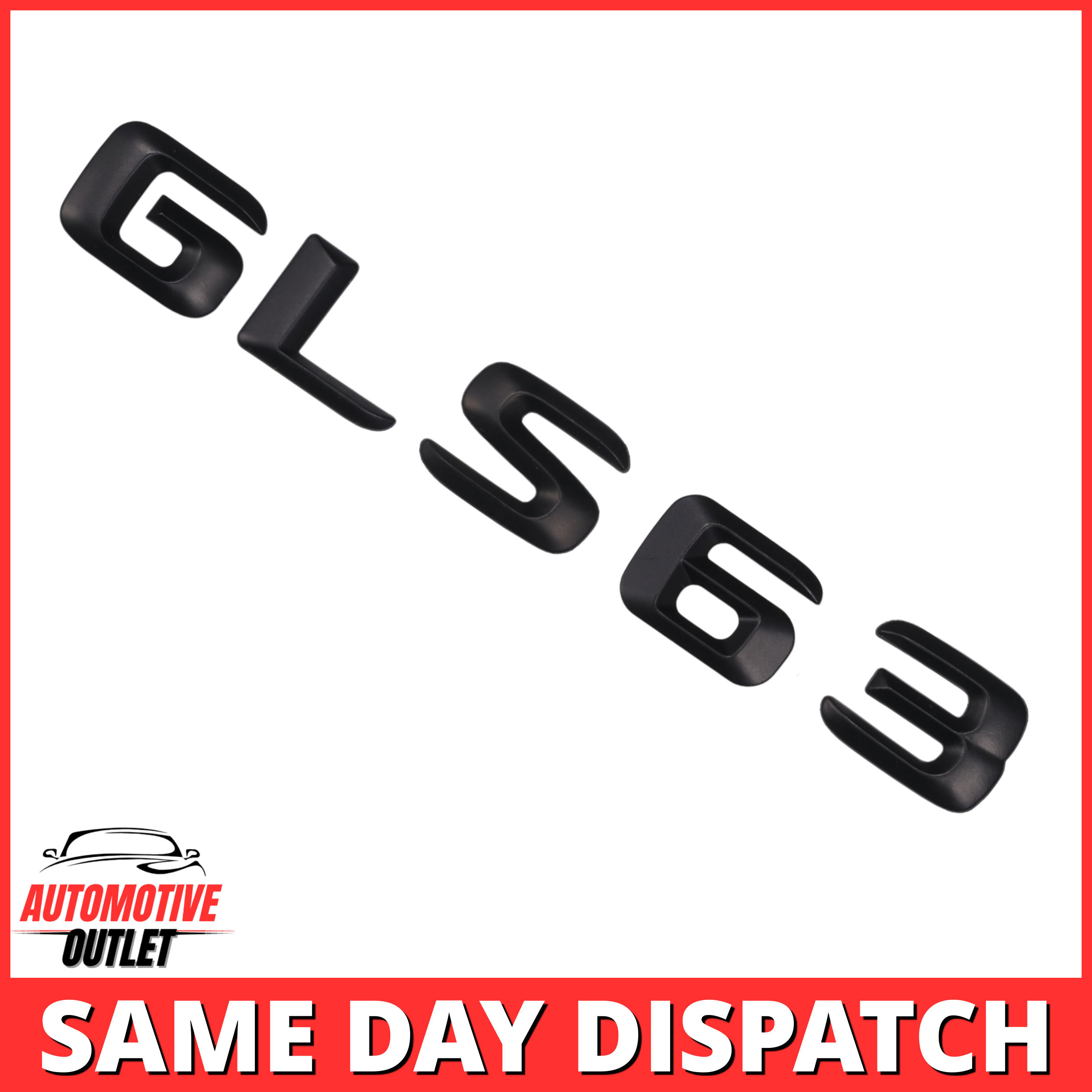GLS63-MB Lettering Rear Boot Lid Trunk Badge Emblem For Mercedes-Benz GLS, Matt Black