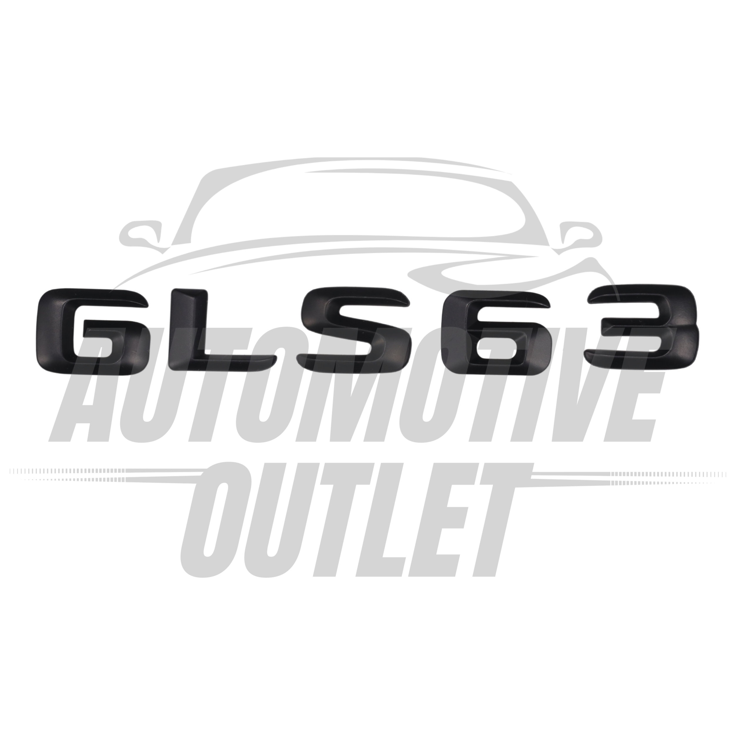 GLS63-MB Lettering Rear Boot Lid Trunk Badge Emblem For Mercedes-Benz GLS, Matt Black 2
