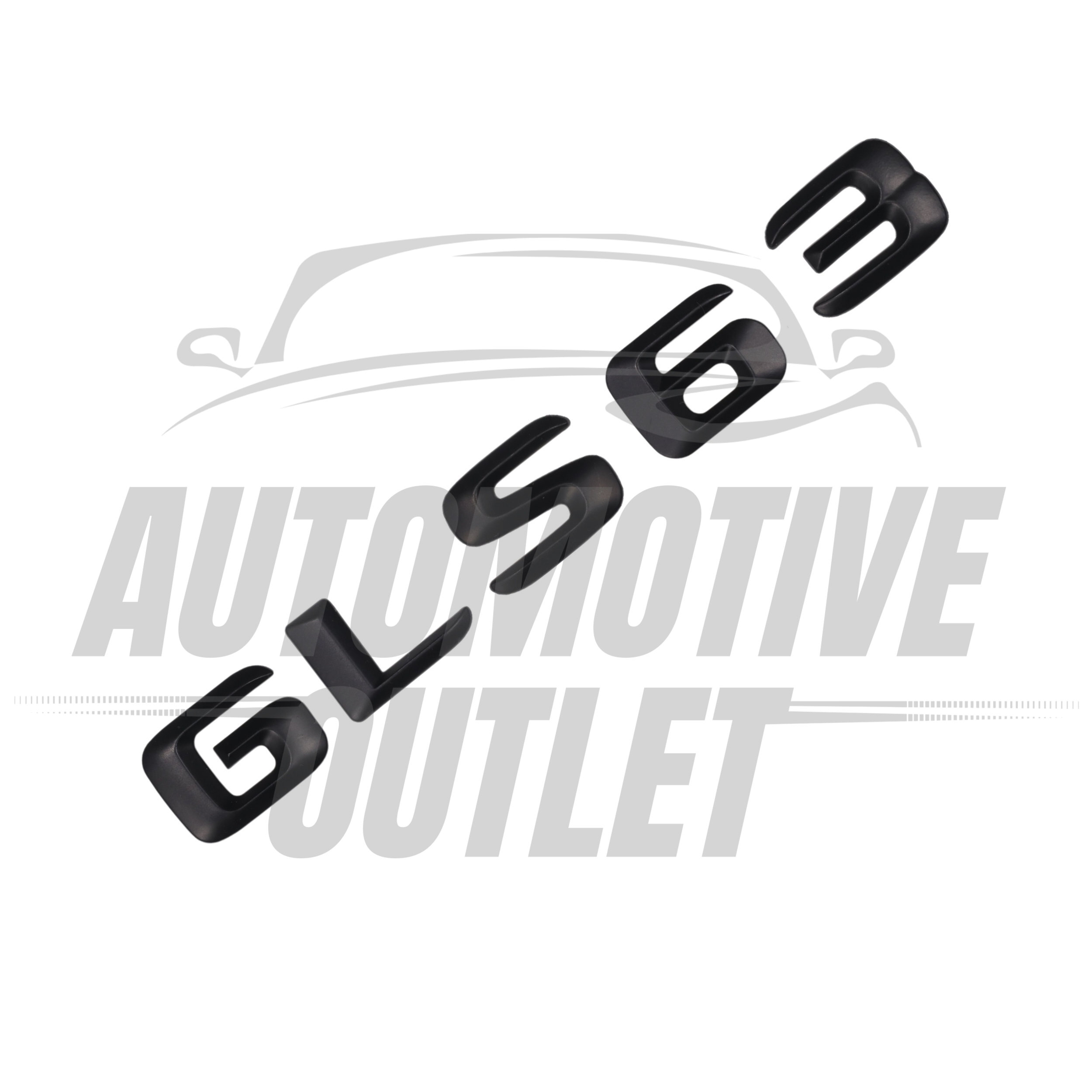 GLS63-MB Lettering Rear Boot Lid Trunk Badge Emblem For Mercedes-Benz GLS, Matt Black 3