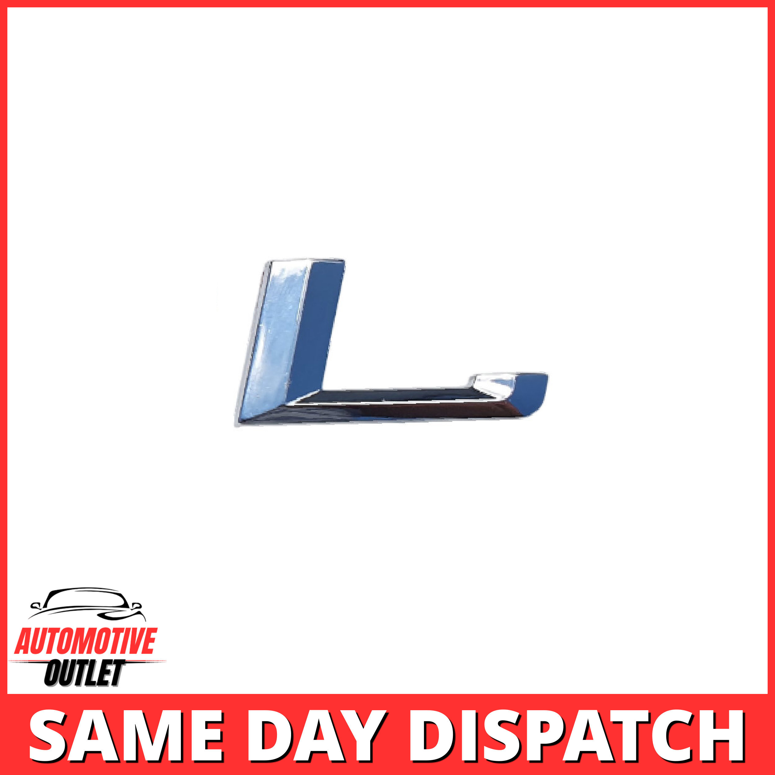 L-CH Lettering Rear Boot Lid Trunk Badge Emblem For BMW L, Chrome