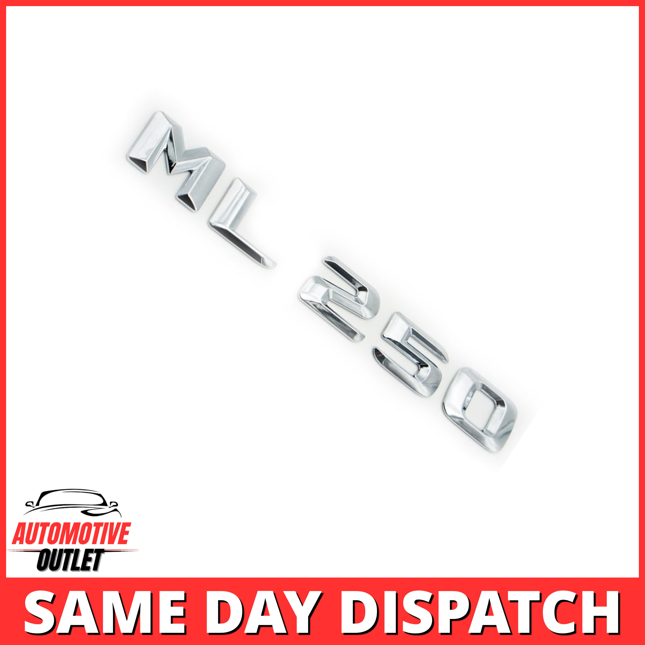 ML250-CH Lettering Rear Boot Lid Trunk Badge Emblem For Mercedes-Benz ML, Chrome