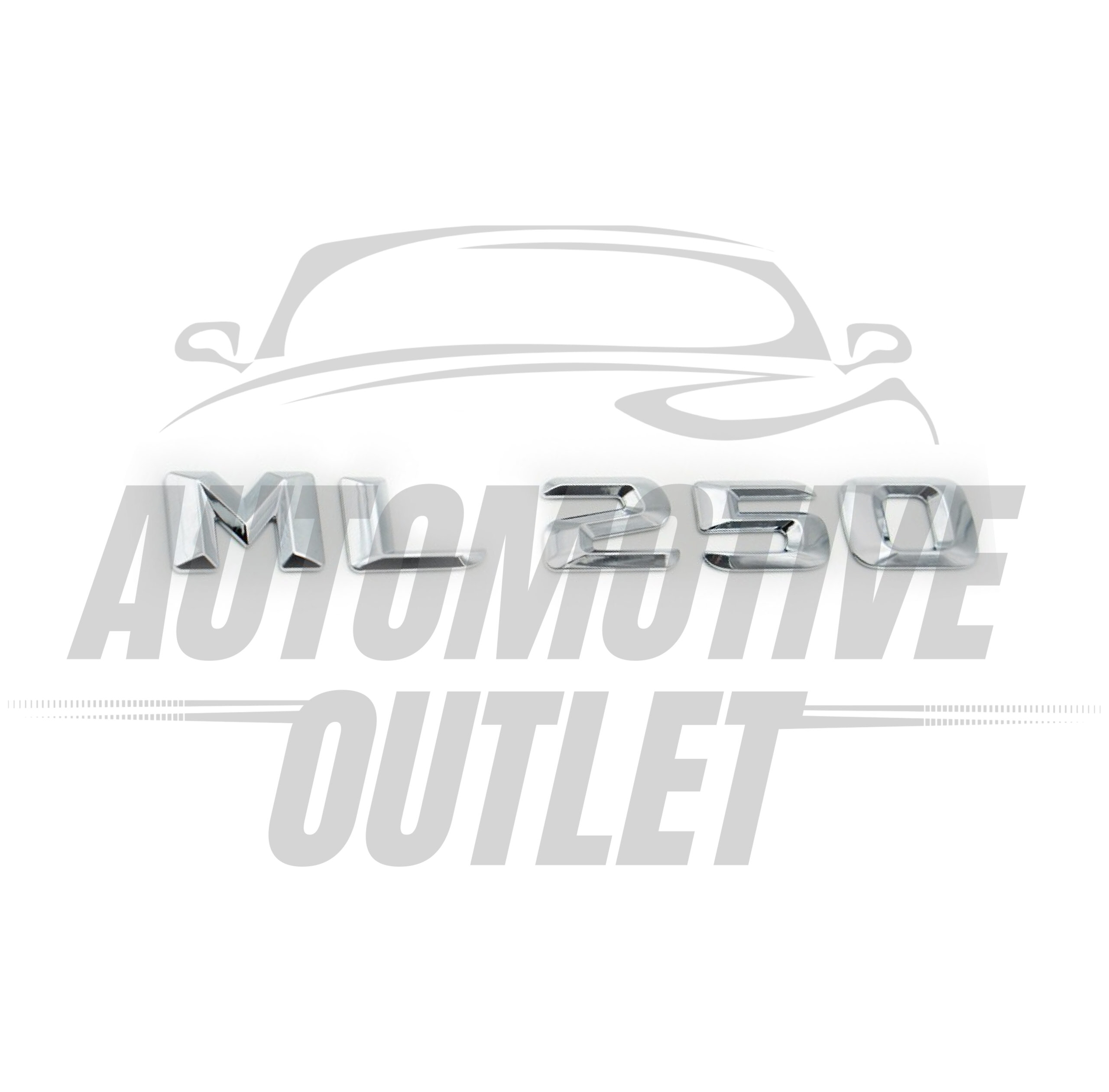 ML250-CH Lettering Rear Boot Lid Trunk Badge Emblem For Mercedes-Benz ML, Chrome 2