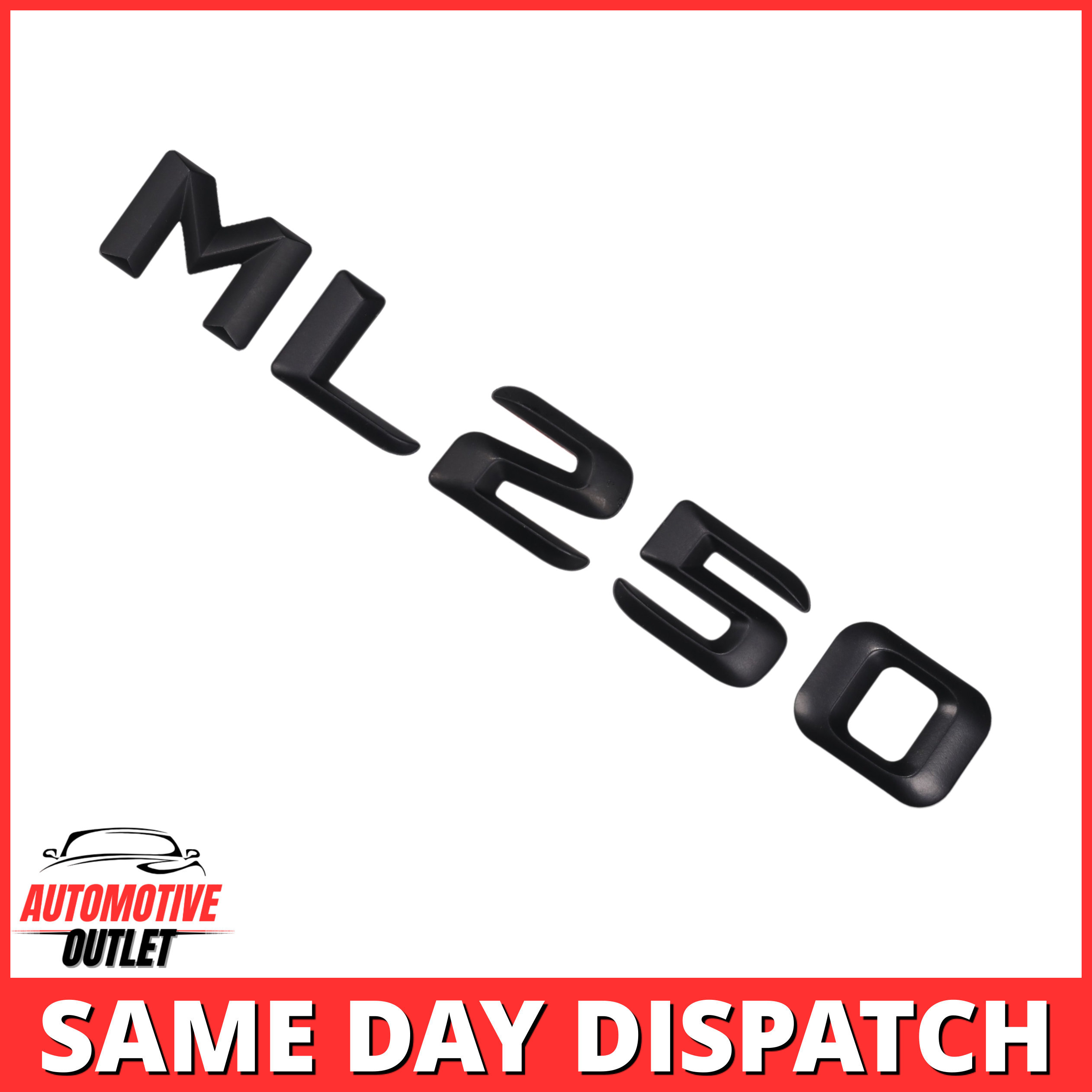 ML250-MB Lettering Rear Boot Lid Trunk Badge Emblem For Mercedes-Benz ML, Matt Black