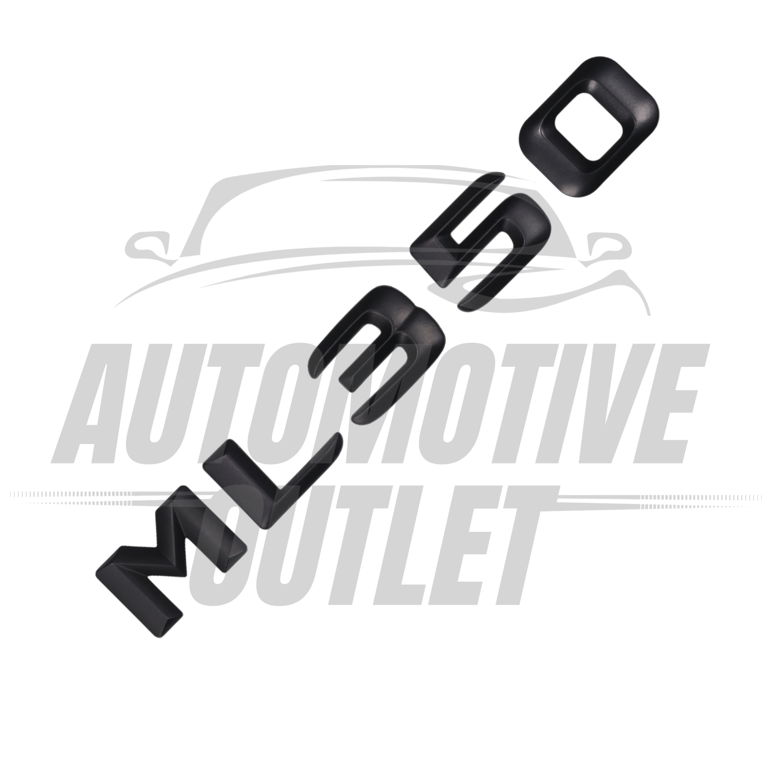 ML350-MB Lettering Rear Boot Lid Trunk Badge Emblem For Mercedes-Benz ML, Matt Black 3