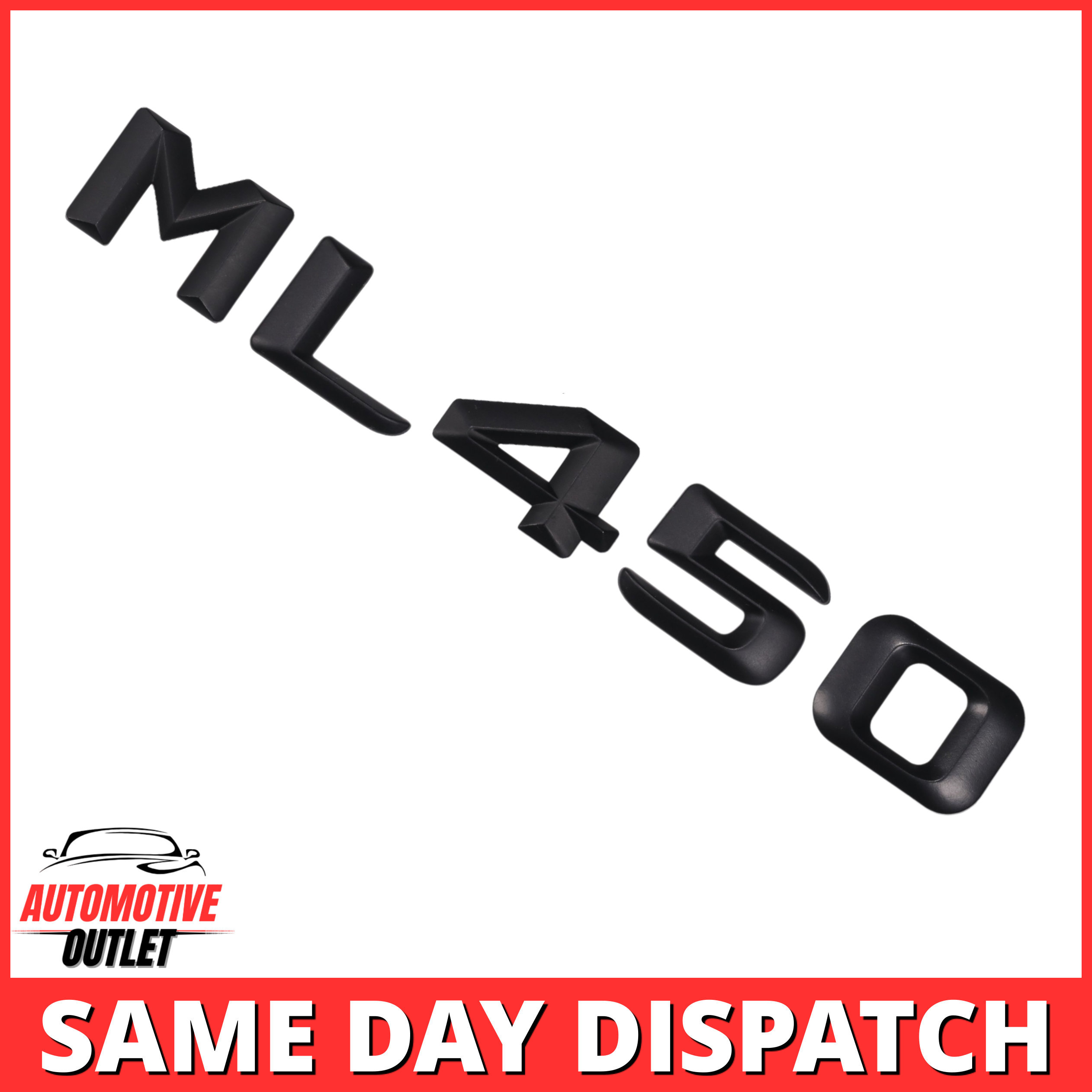 ML450-MB Lettering Rear Boot Lid Trunk Badge Emblem For Mercedes-Benz ML, Matt Black