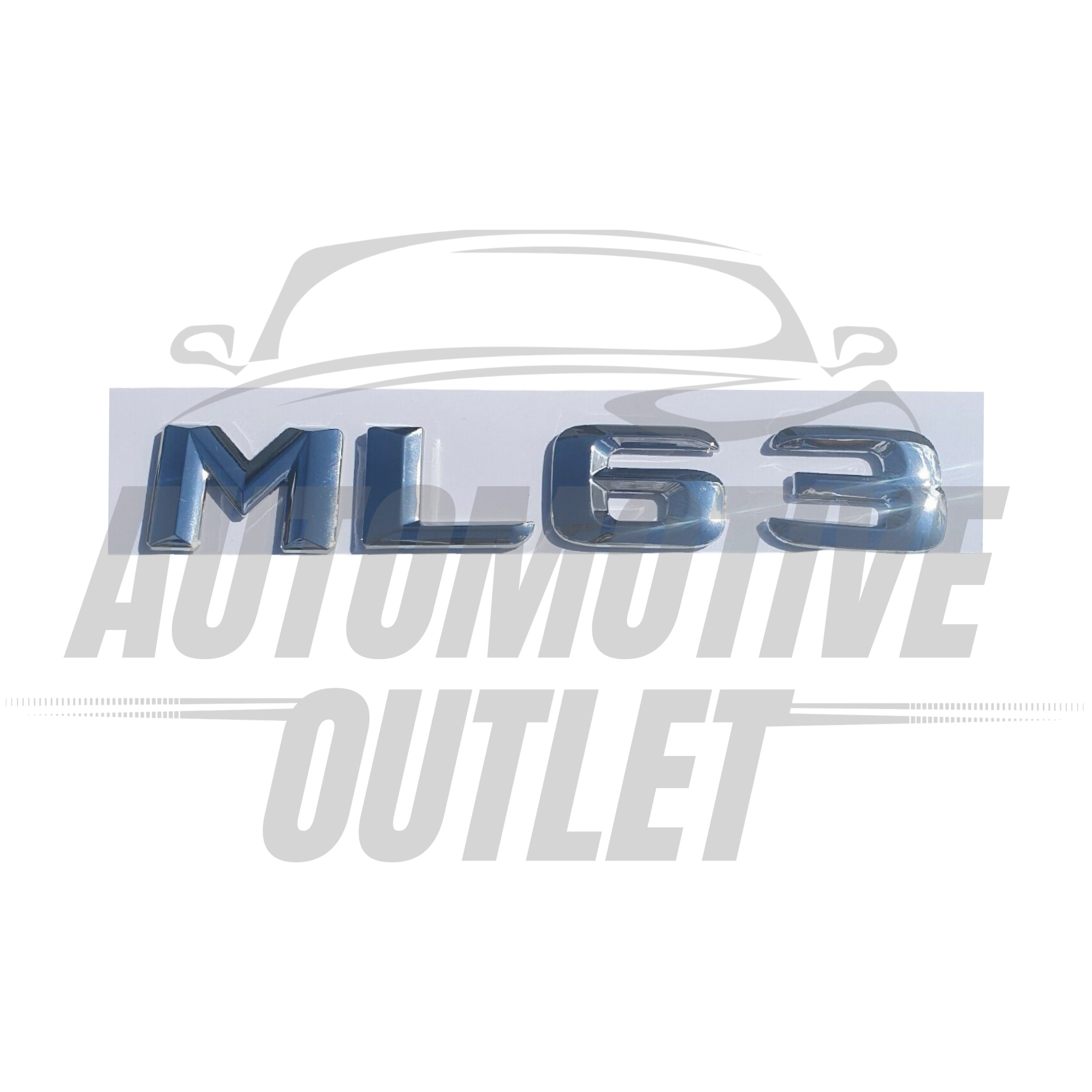 ML63-CH Lettering Rear Boot Lid Trunk Badge Emblem For Mercedes-Benz ML, Chrome 2