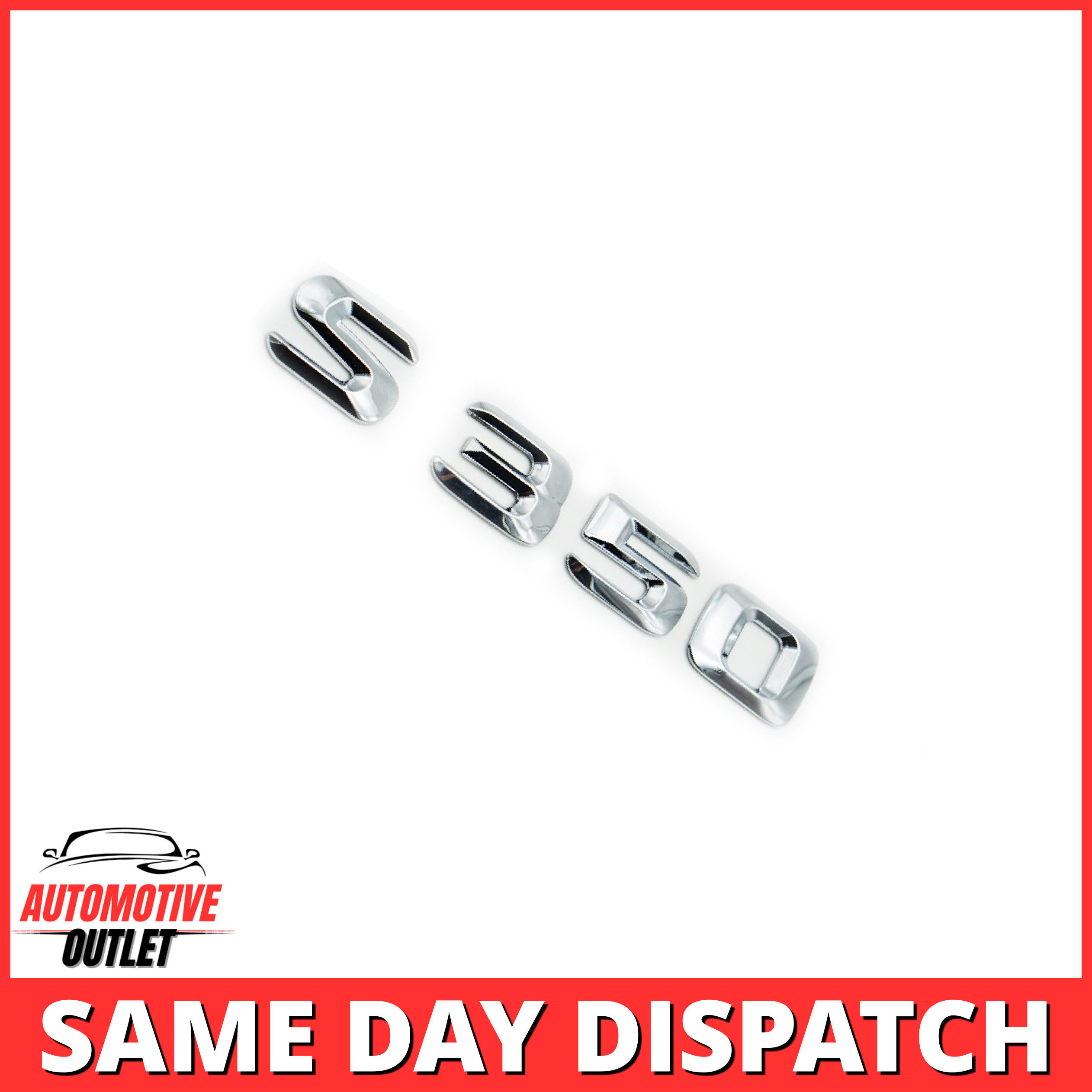 S350-CH Lettering Rear Boot Lid Trunk Badge Emblem For Mercedes-Benz S-Class, Chrome