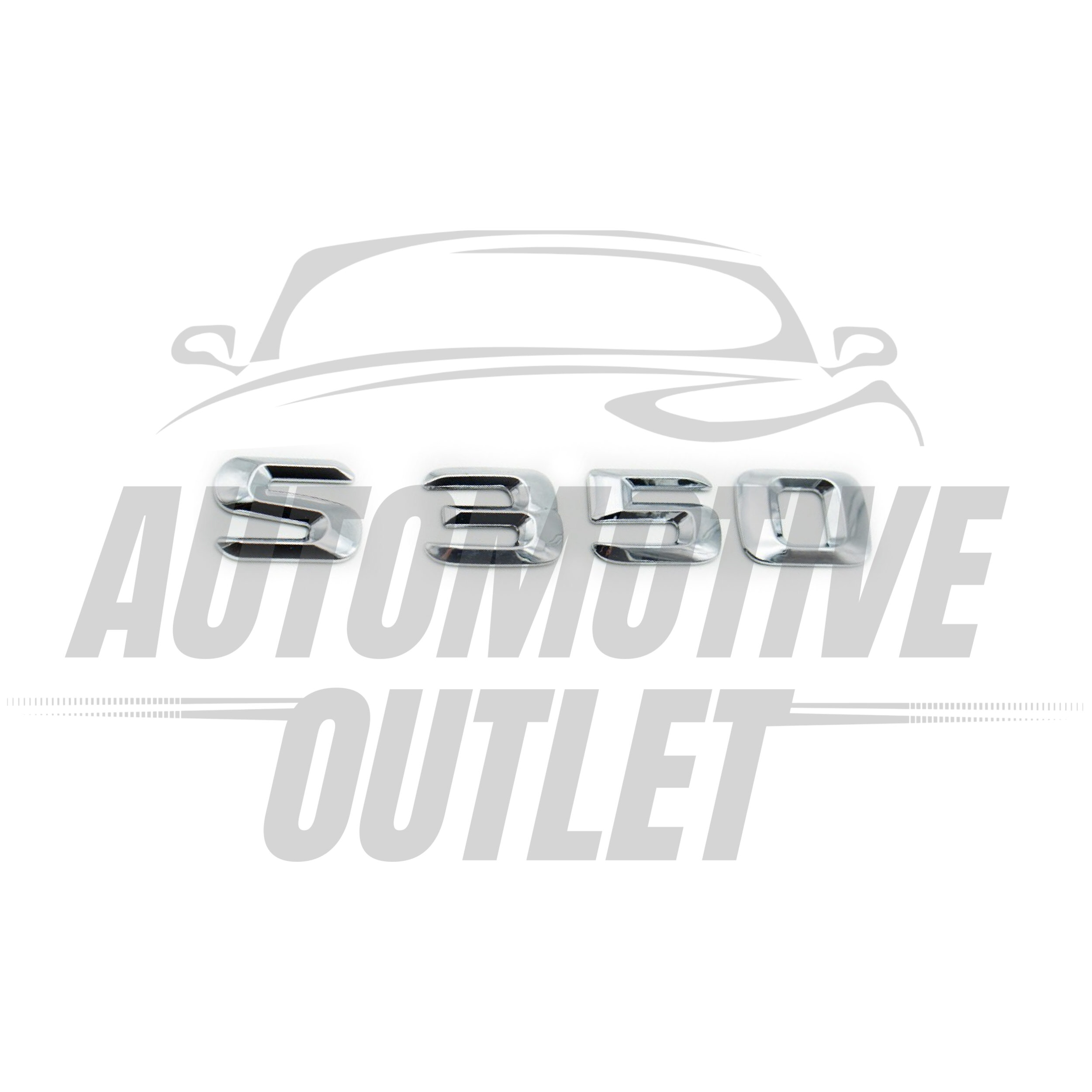 S350-CH Lettering Rear Boot Lid Trunk Badge Emblem For Mercedes-Benz S-Class, Chrome 2