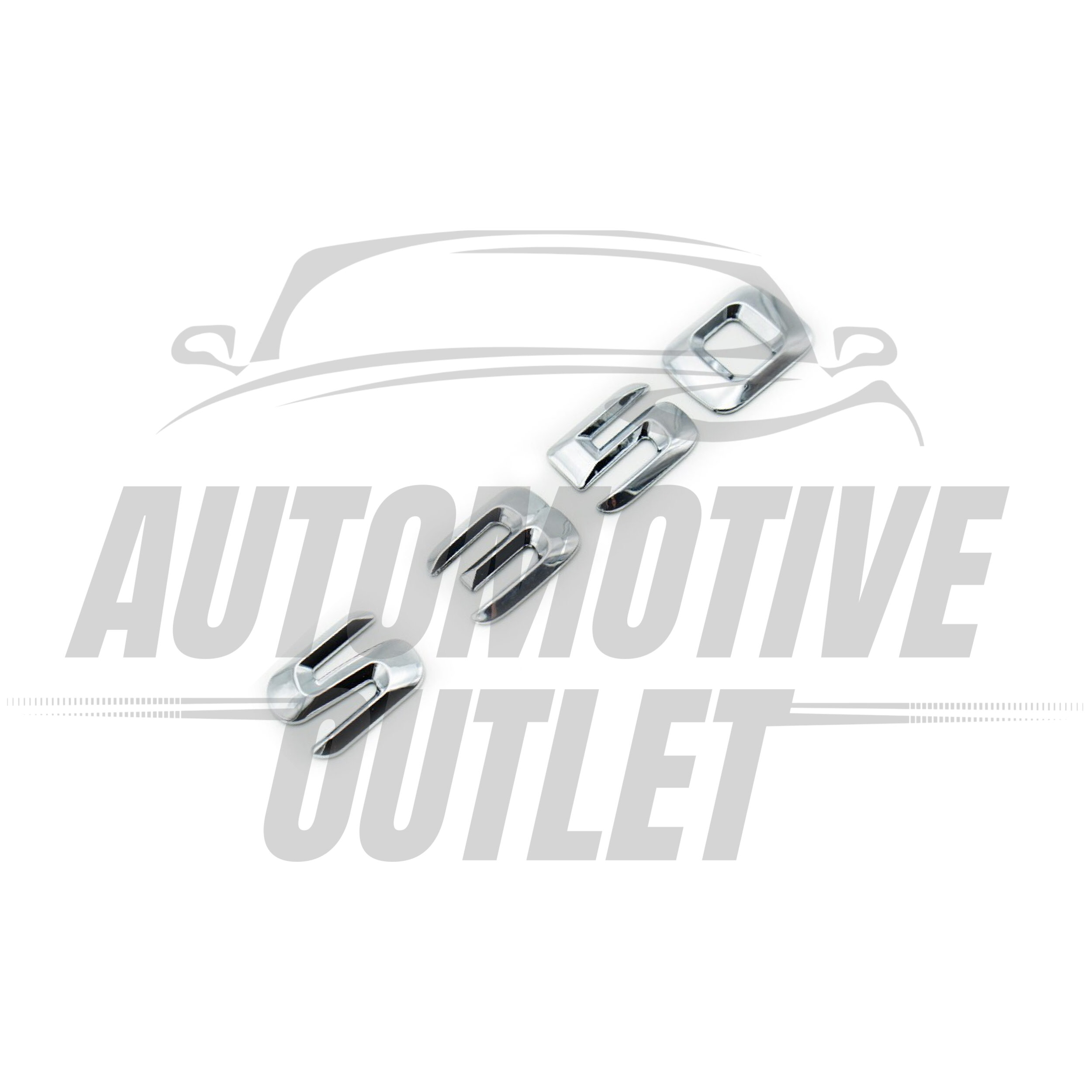 S350-CH Lettering Rear Boot Lid Trunk Badge Emblem For Mercedes-Benz S-Class, Chrome 3