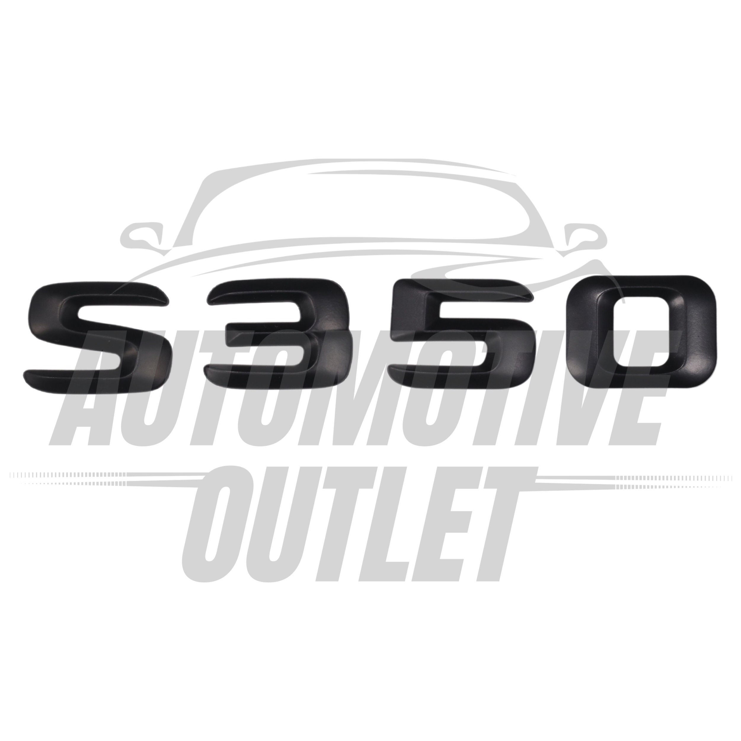 S350-MB Lettering Rear Boot Lid Trunk Badge Emblem For Mercedes-Benz S-Class, Matt Black 2