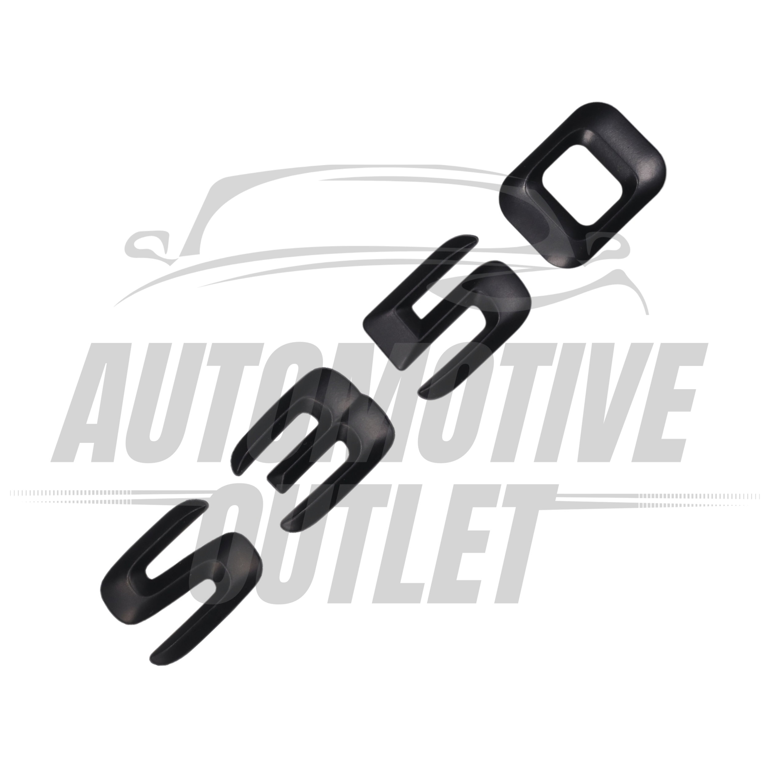 S350-MB Lettering Rear Boot Lid Trunk Badge Emblem For Mercedes-Benz S-Class, Matt Black 3
