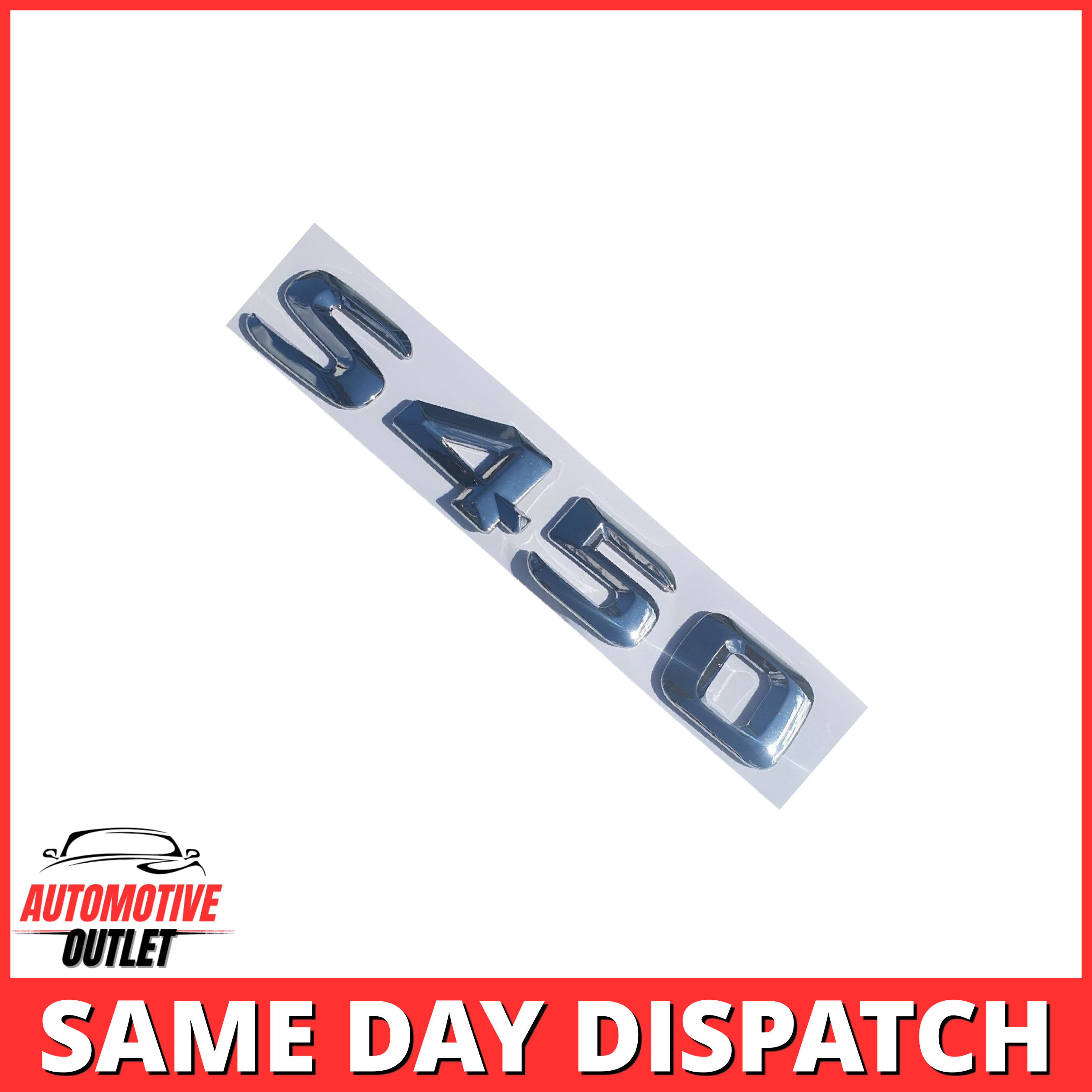 S450-CH Lettering Rear Boot Lid Trunk Badge Emblem For Mercedes-Benz S-Class, Chrome