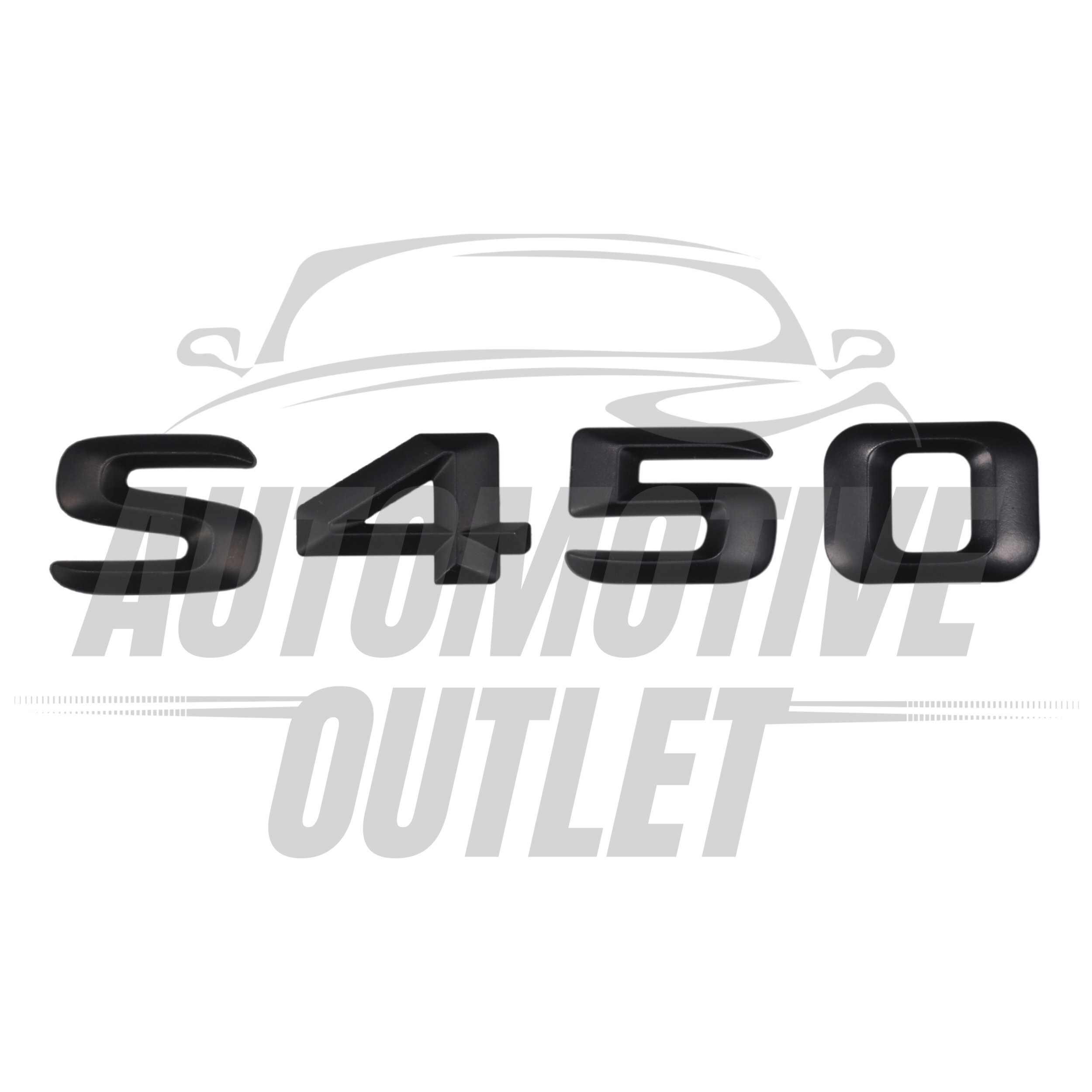 S450-MB Lettering Rear Boot Lid Trunk Badge Emblem For Mercedes-Benz S-Class, Matt Black 2