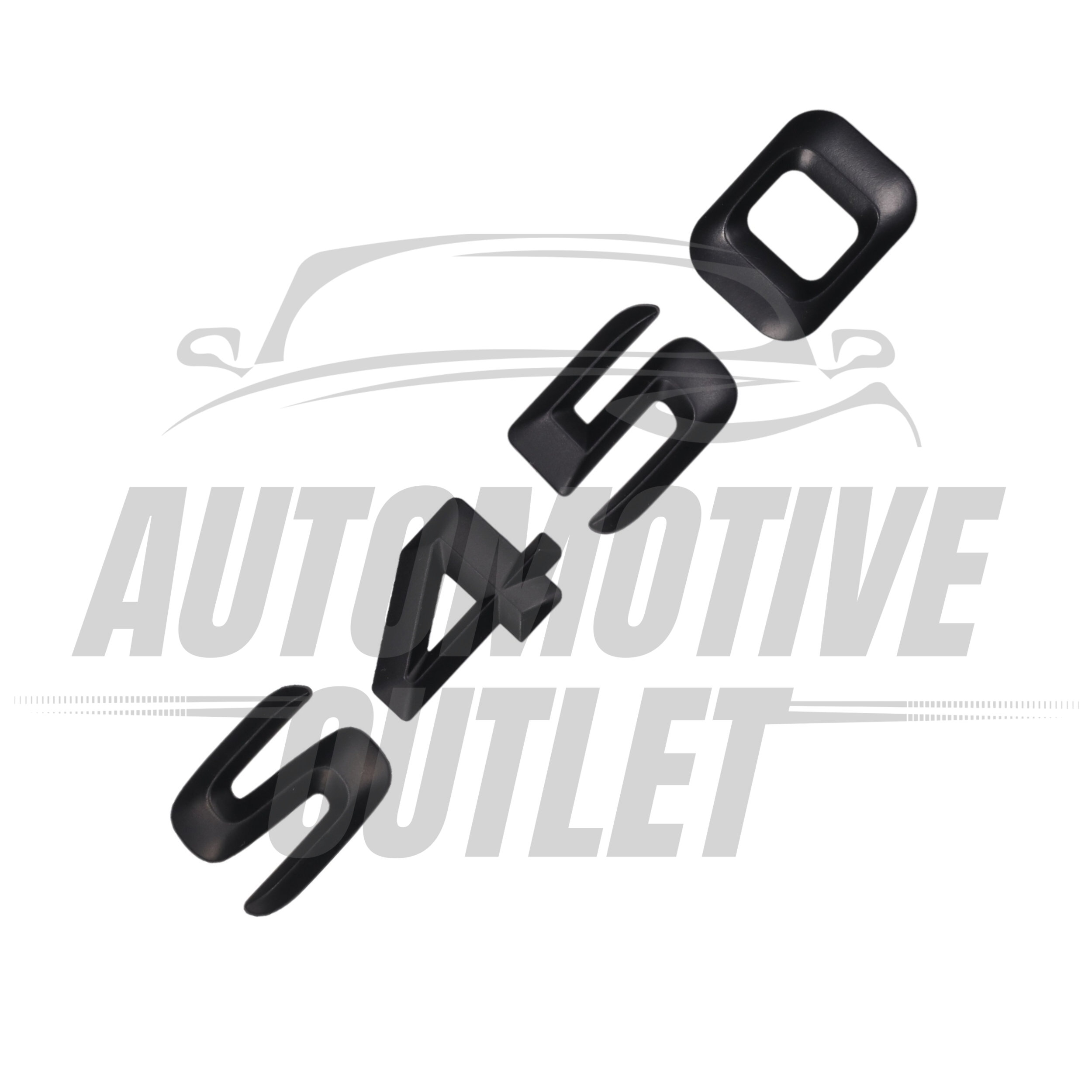 S450-MB Lettering Rear Boot Lid Trunk Badge Emblem For Mercedes-Benz S-Class, Matt Black 3