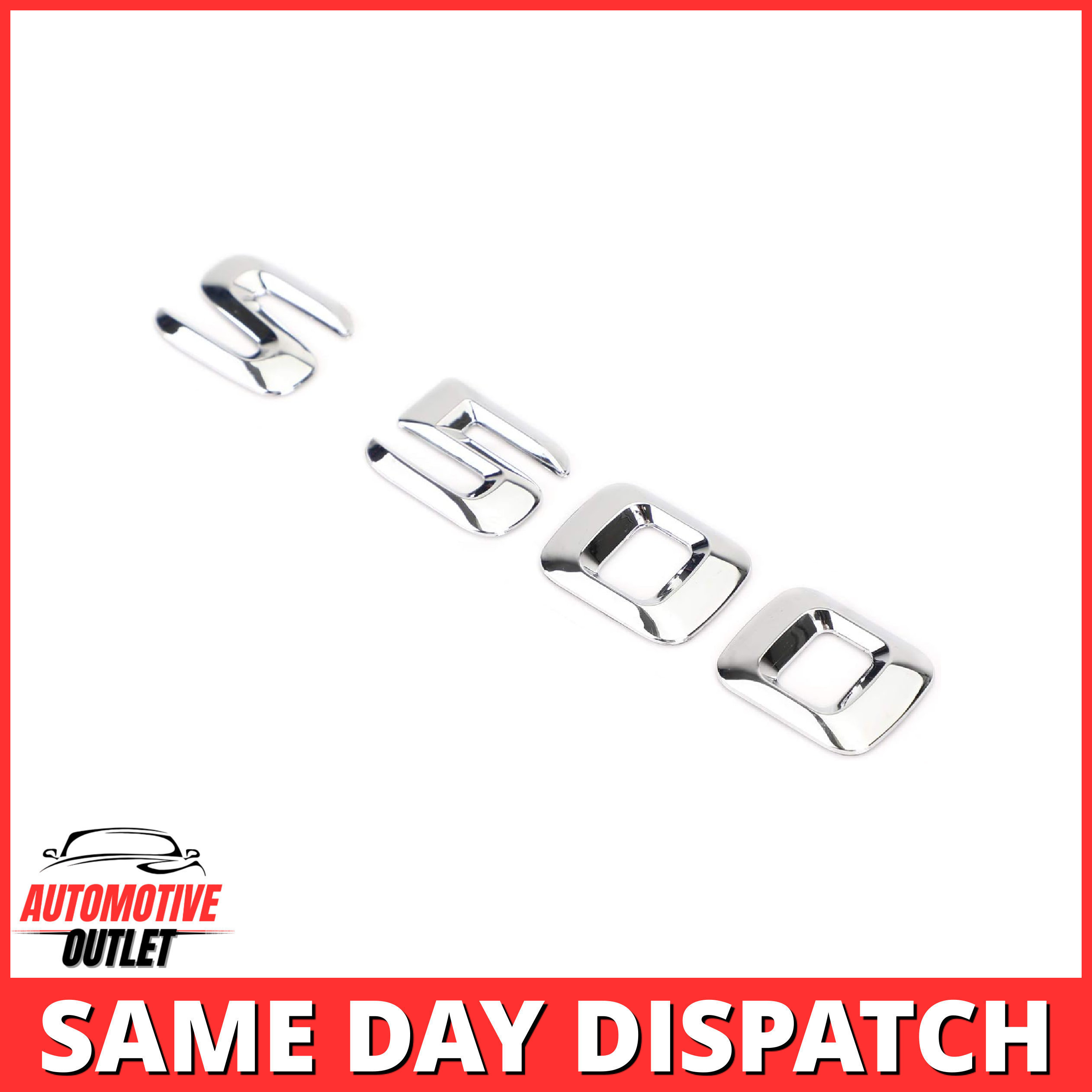 S500-CH Lettering Rear Boot Lid Trunk Badge Emblem For Mercedes-Benz S-Class, Chrome