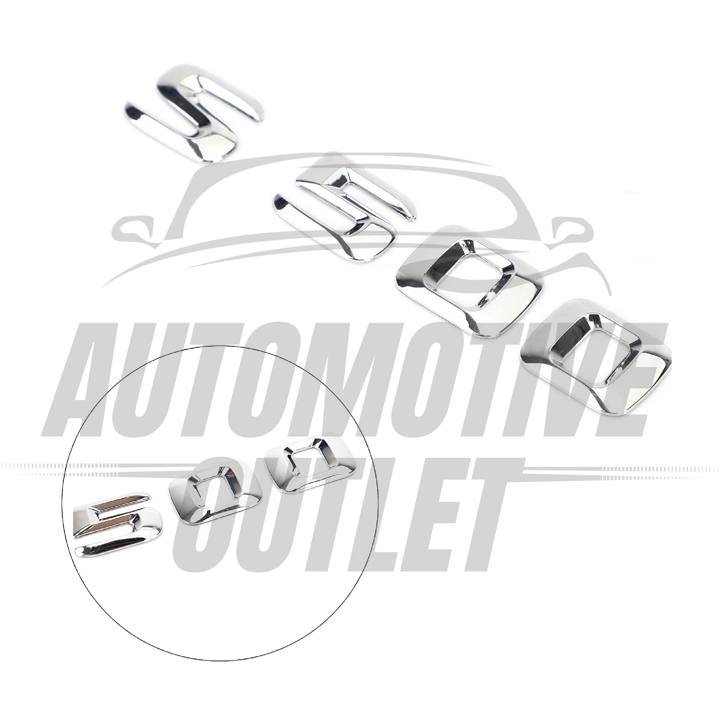 S500-CH Lettering Rear Boot Lid Trunk Badge Emblem For Mercedes-Benz S-Class, Chrome 2