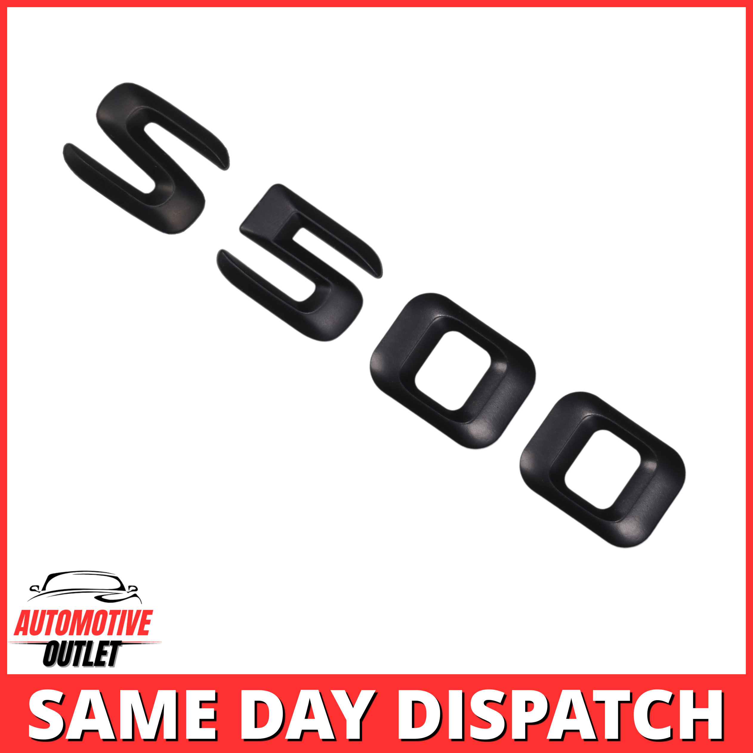 S500-MB Lettering Rear Boot Lid Trunk Badge Emblem For Mercedes-Benz S-Class, Matt Black