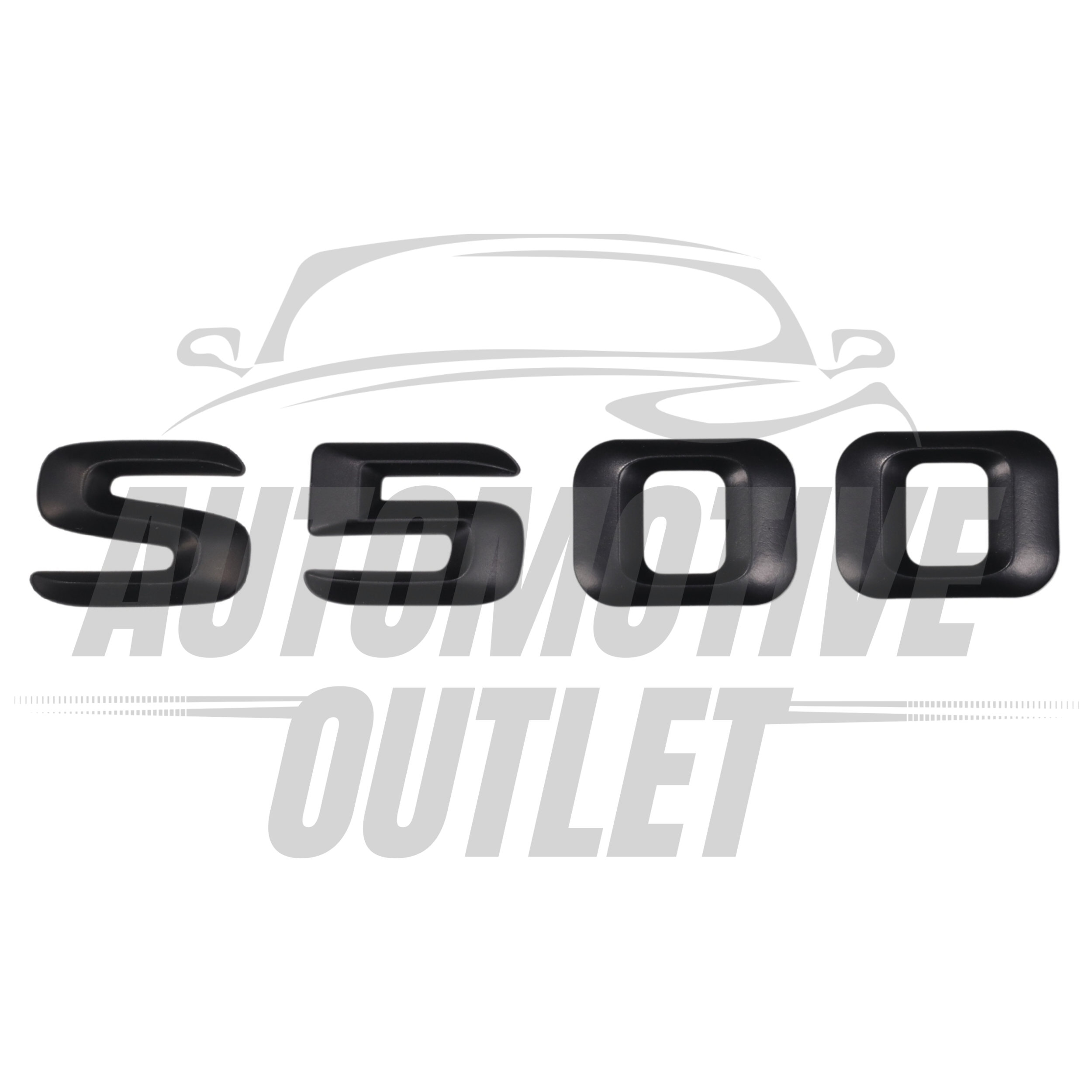 S500-MB Lettering Rear Boot Lid Trunk Badge Emblem For Mercedes-Benz S-Class, Matt Black 2