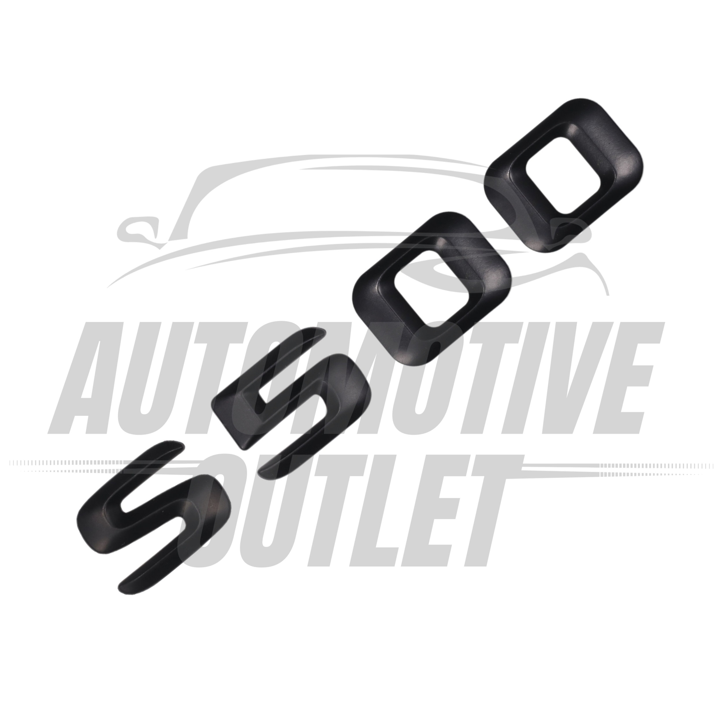 S500-MB Lettering Rear Boot Lid Trunk Badge Emblem For Mercedes-Benz S-Class, Matt Black 3