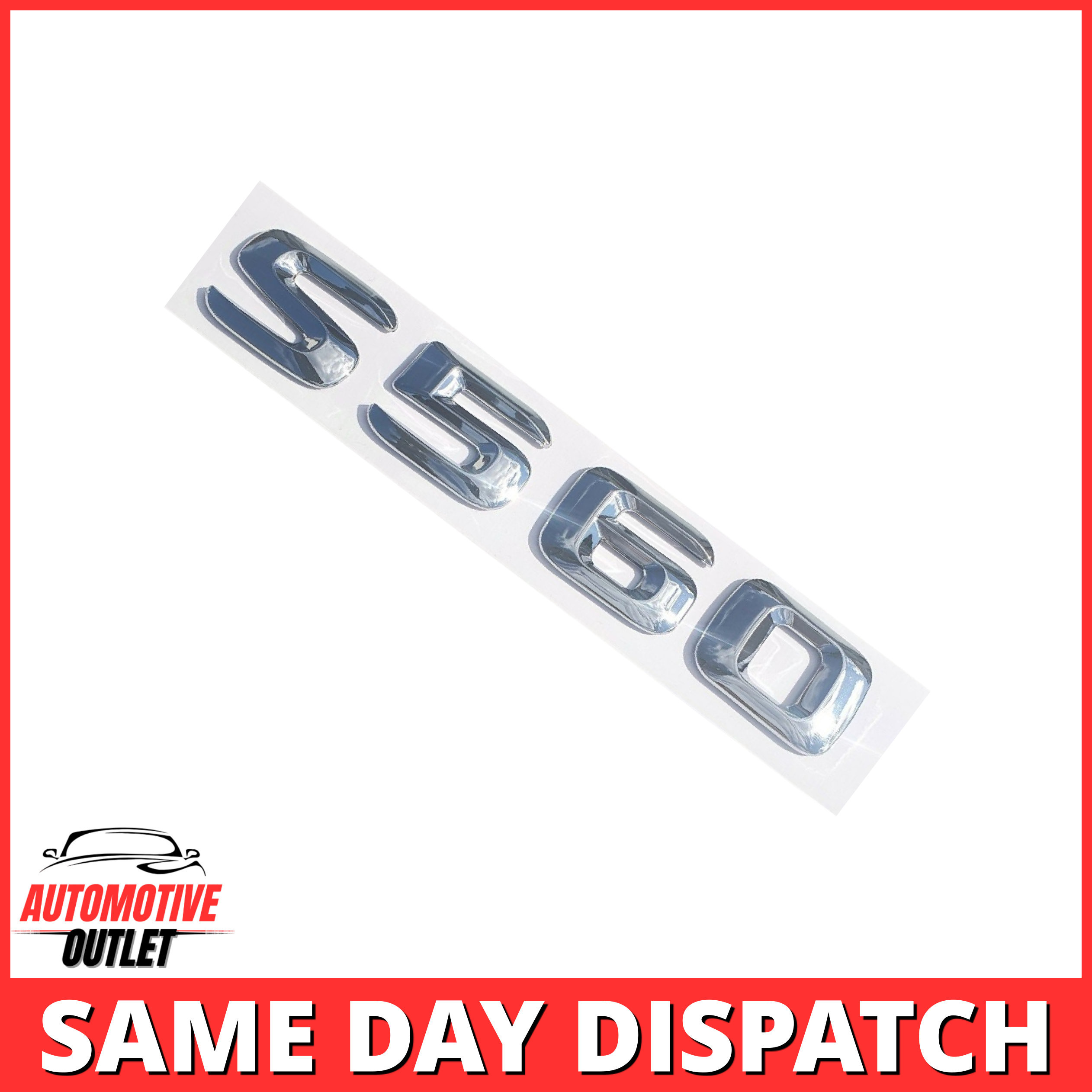 S560-CH Lettering Rear Boot Lid Trunk Badge Emblem For Mercedes-Benz S-Class, Chrome