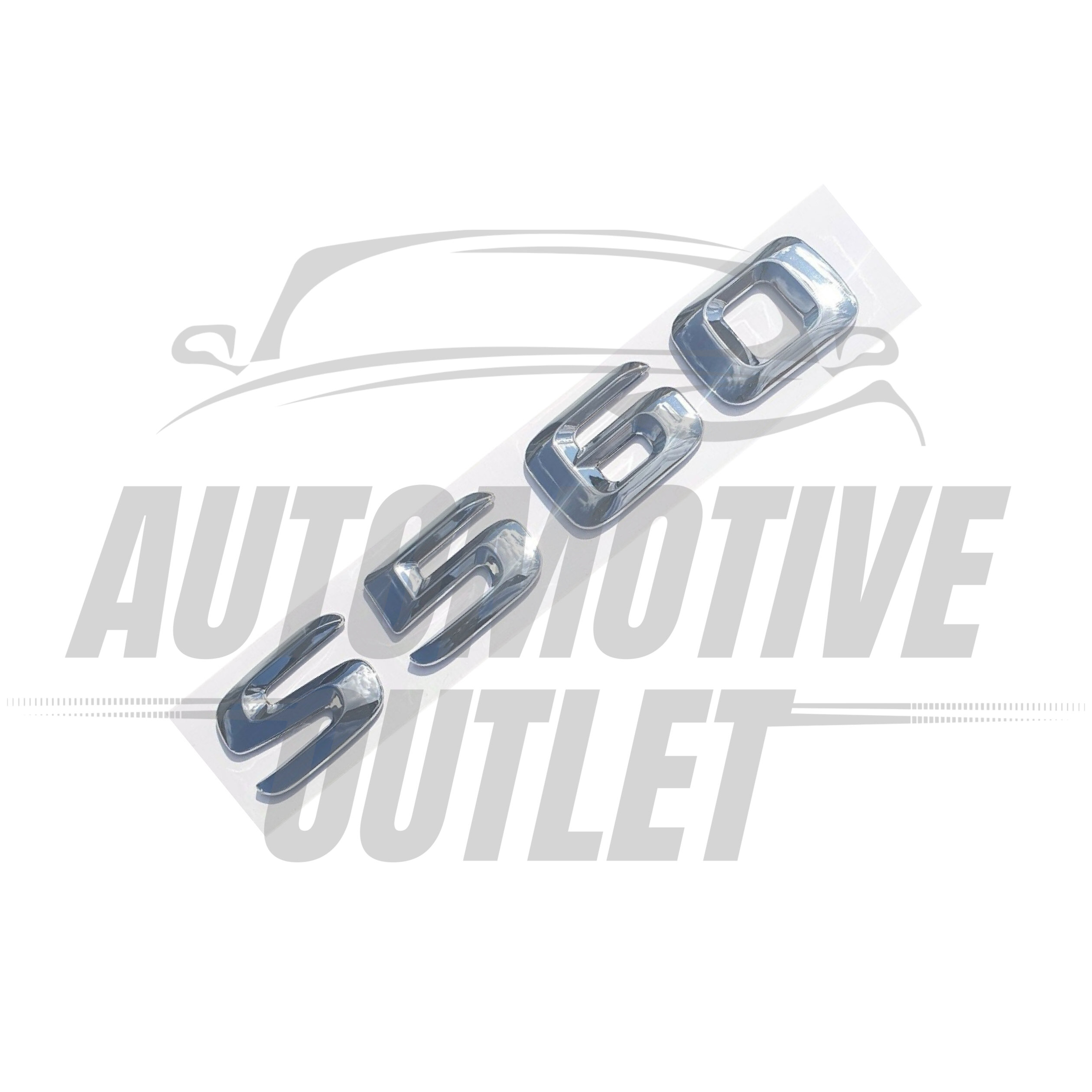 S560-CH Lettering Rear Boot Lid Trunk Badge Emblem For Mercedes-Benz S-Class, Chrome 3