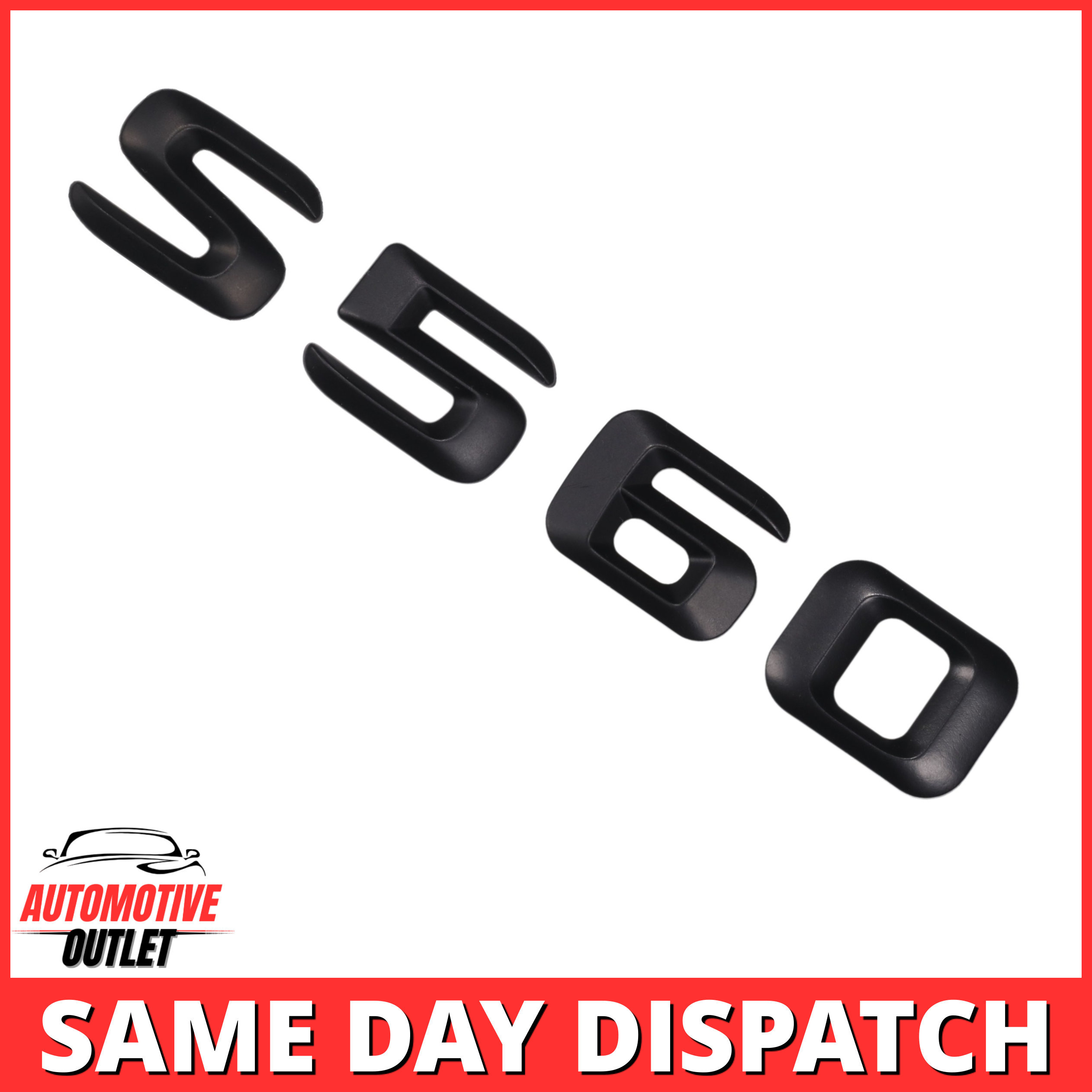 S560-MB Lettering Rear Boot Lid Trunk Badge Emblem For Mercedes-Benz S-Class, Matt Black