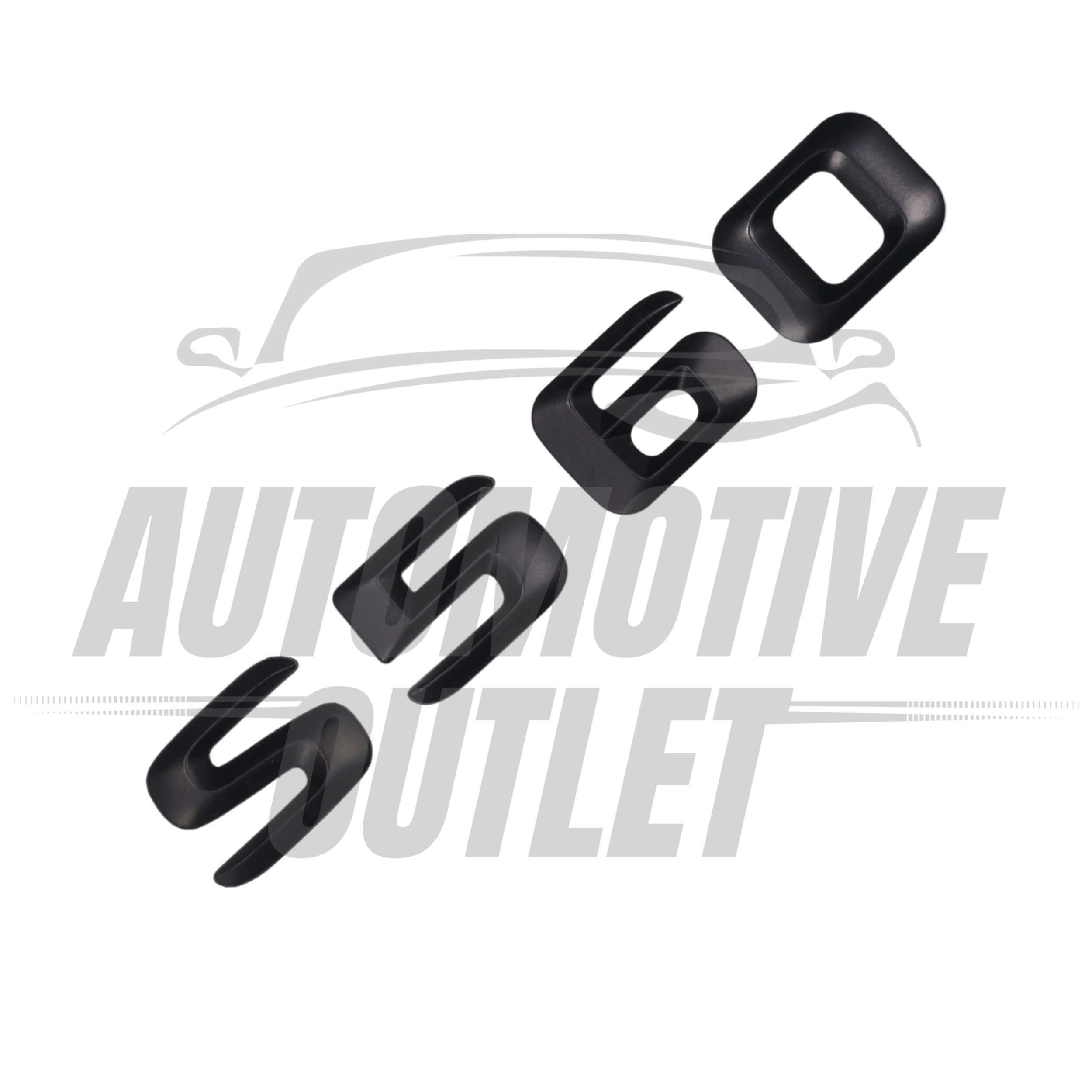 S560-MB Lettering Rear Boot Lid Trunk Badge Emblem For Mercedes-Benz S-Class, Matt Black 3