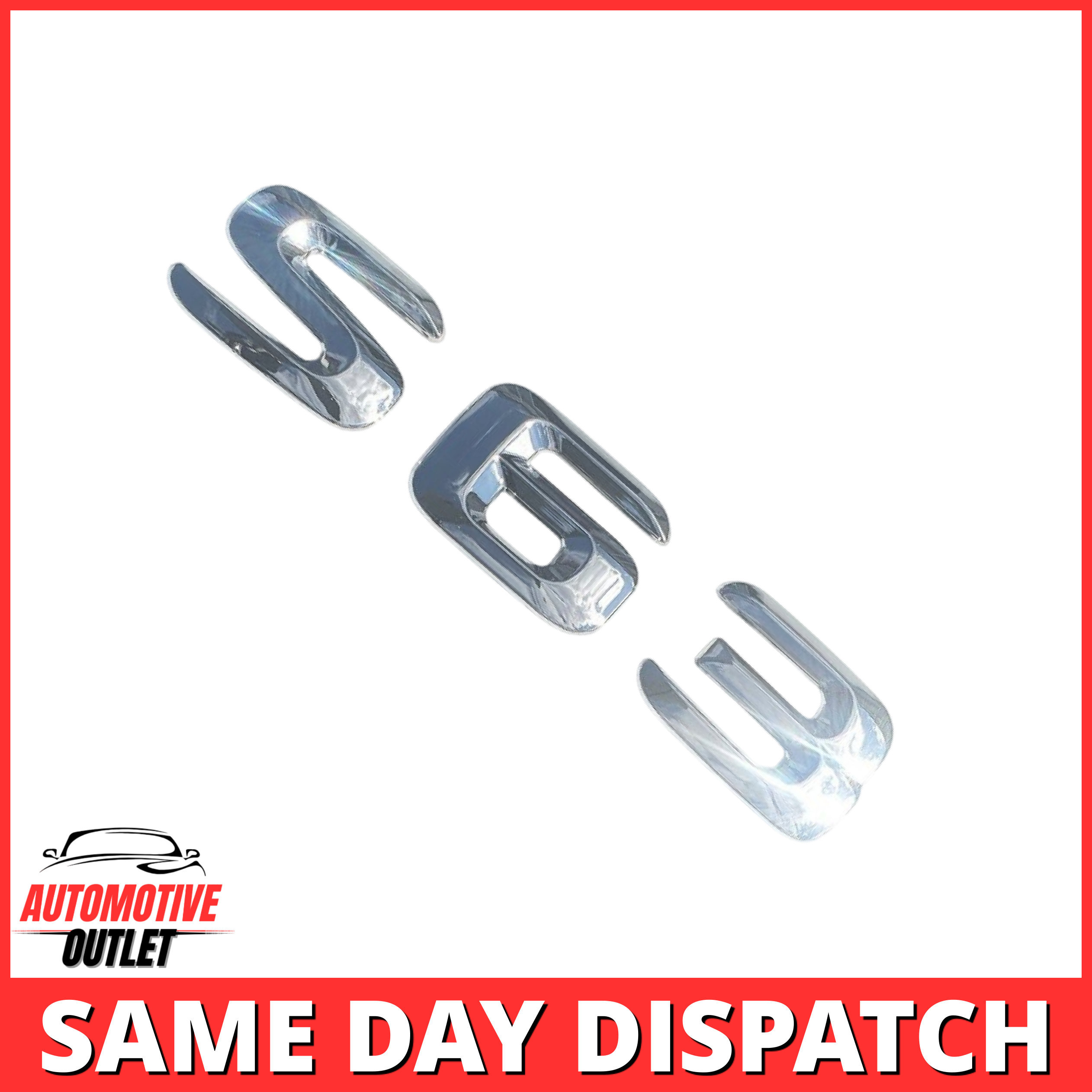 S63-CH Lettering Rear Boot Lid Trunk Badge Emblem For Mercedes-Benz S-Class, Chrome