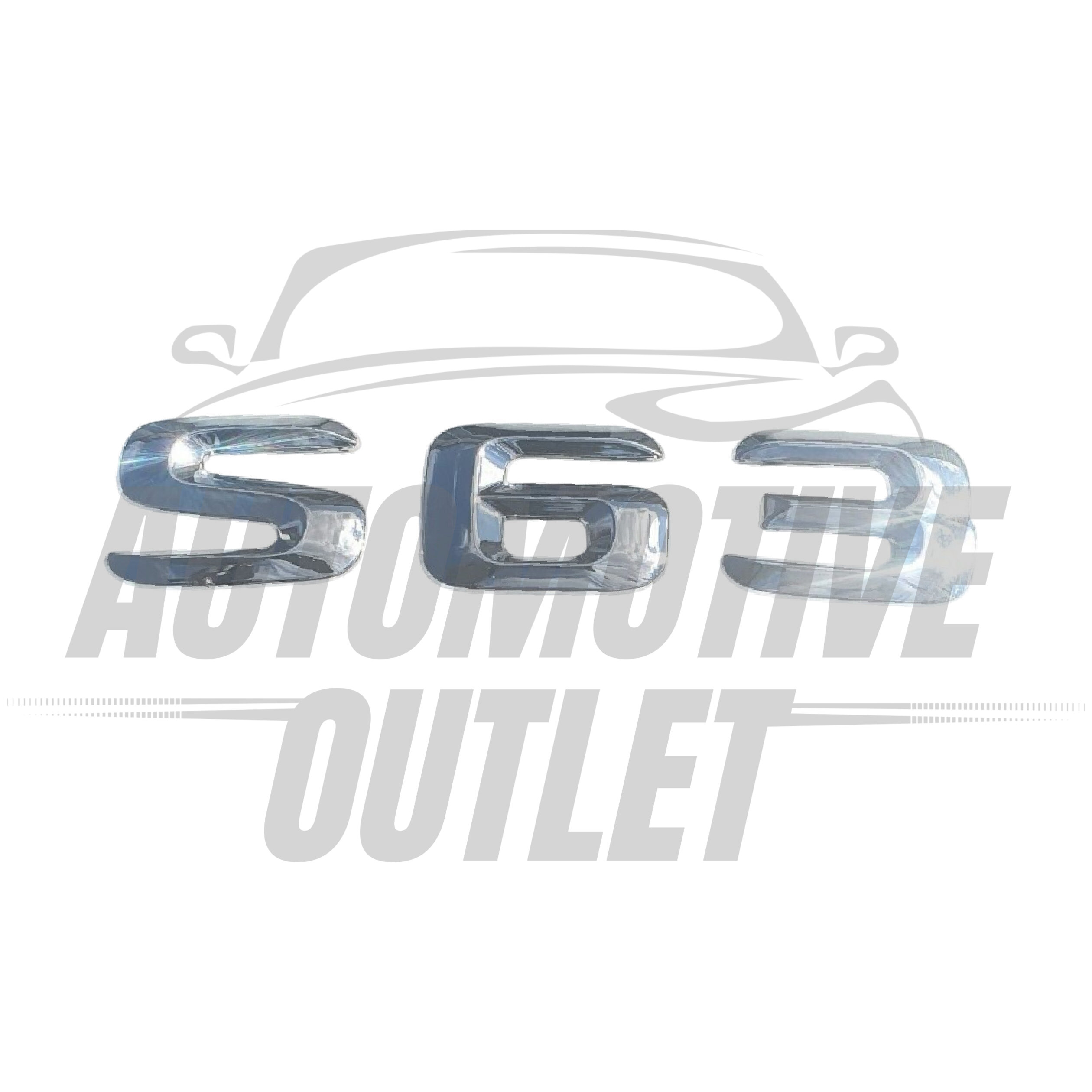 S63-CH Lettering Rear Boot Lid Trunk Badge Emblem For Mercedes-Benz S-Class, Chrome 2